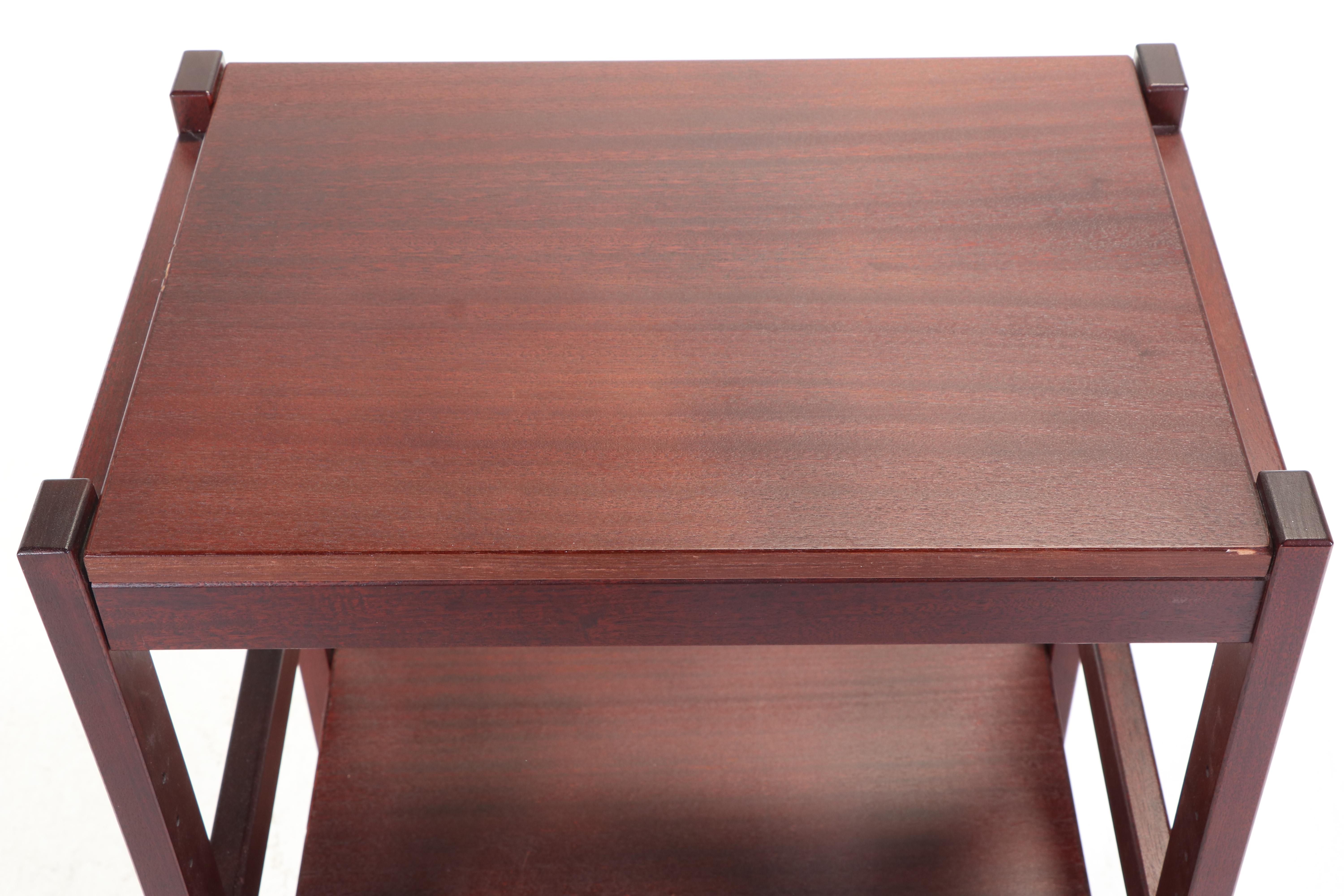 Mahogany Finish Adjustable Freestanding Shelves