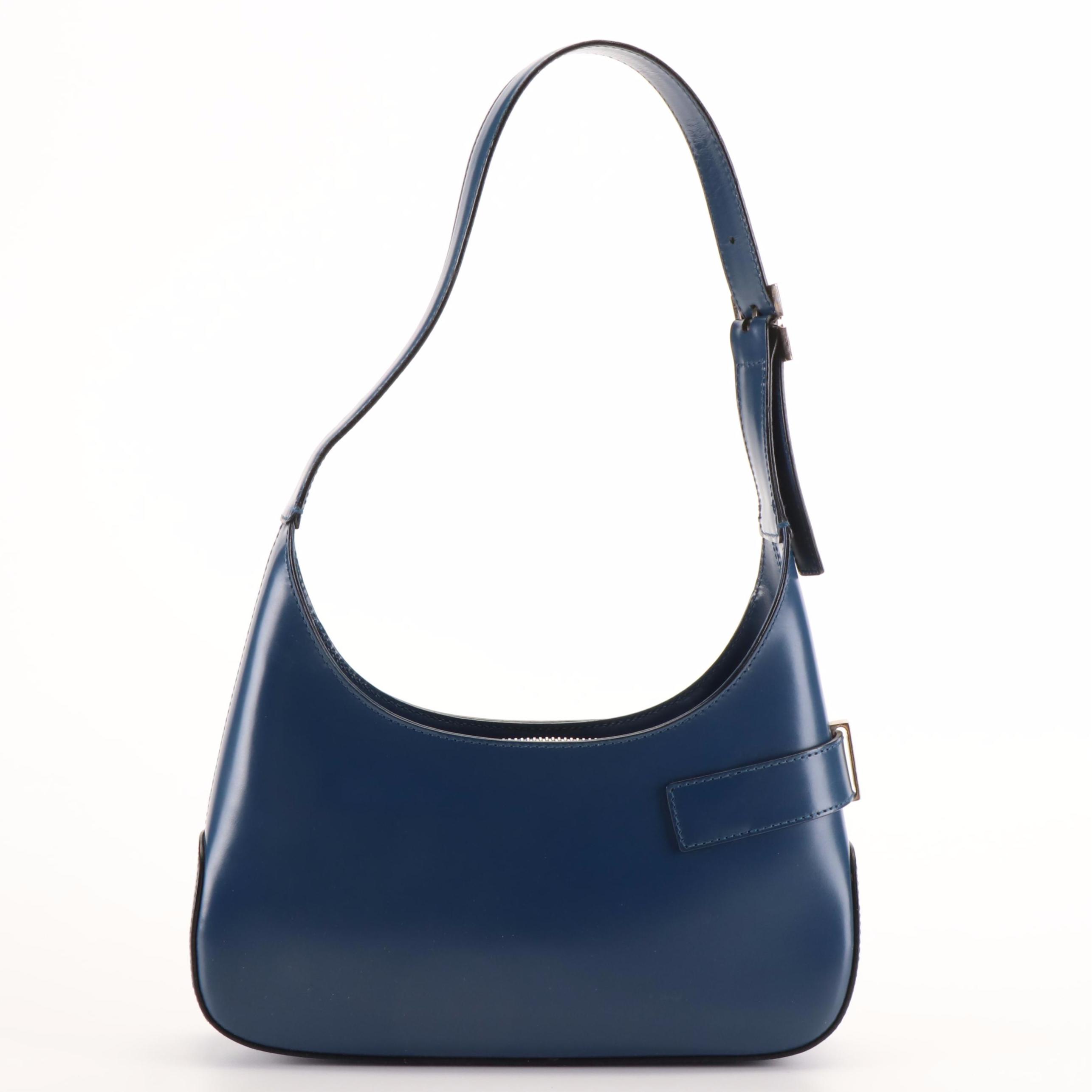 Salvatore Ferragamo Blue Leather Hobo Bag
