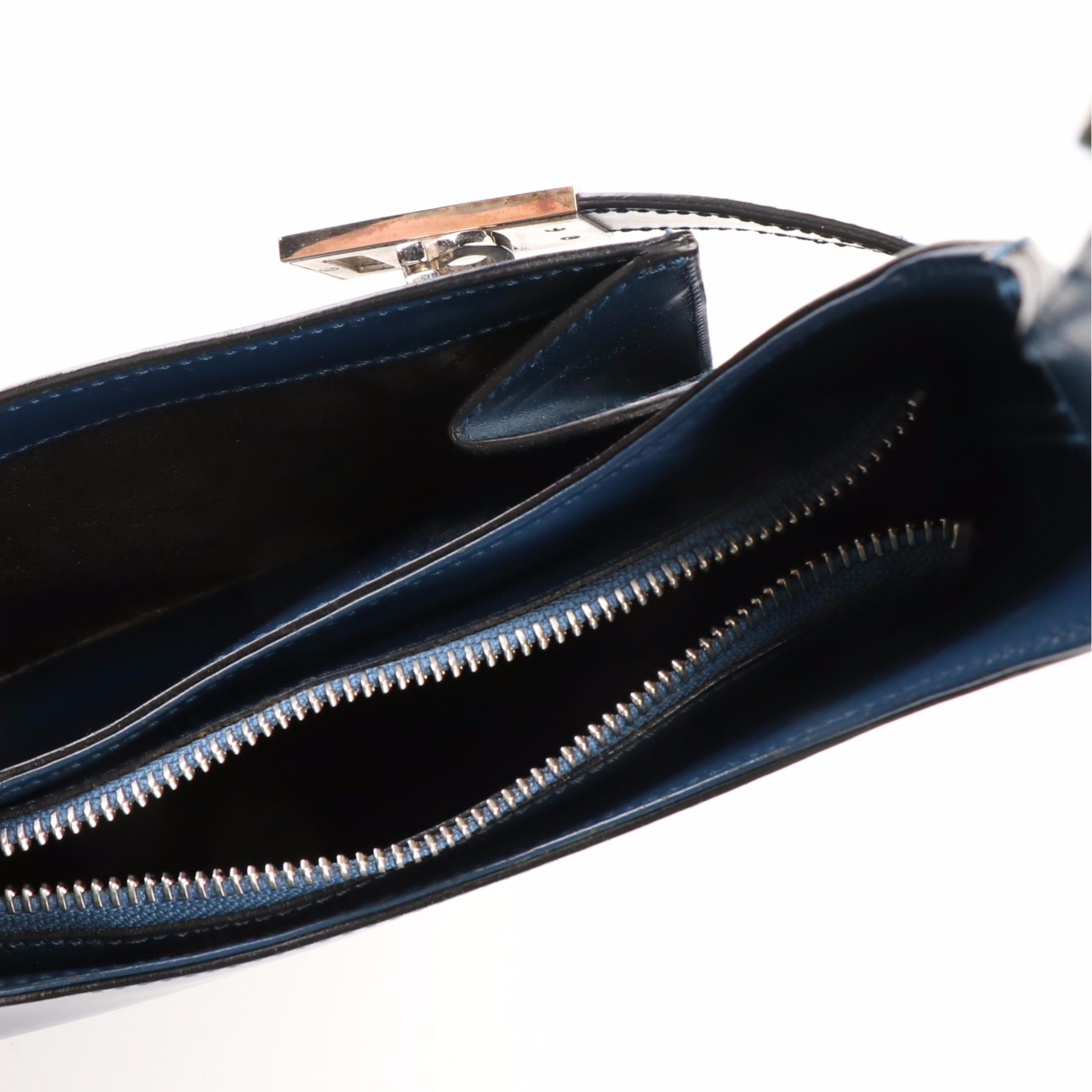 Salvatore Ferragamo Blue Leather Hobo Bag