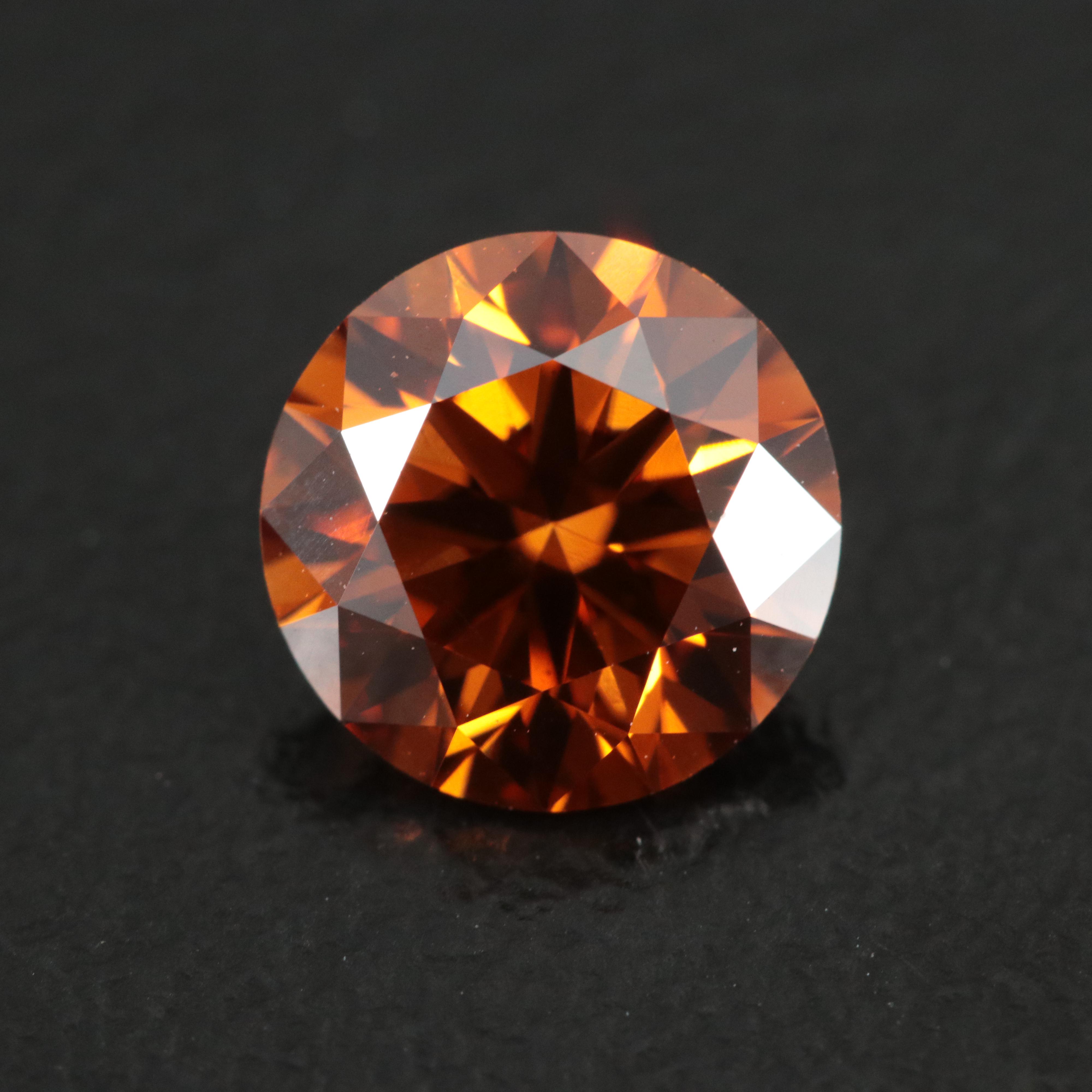 Loose 1.73 CT Fancy Orange Lab Grown Diamond
