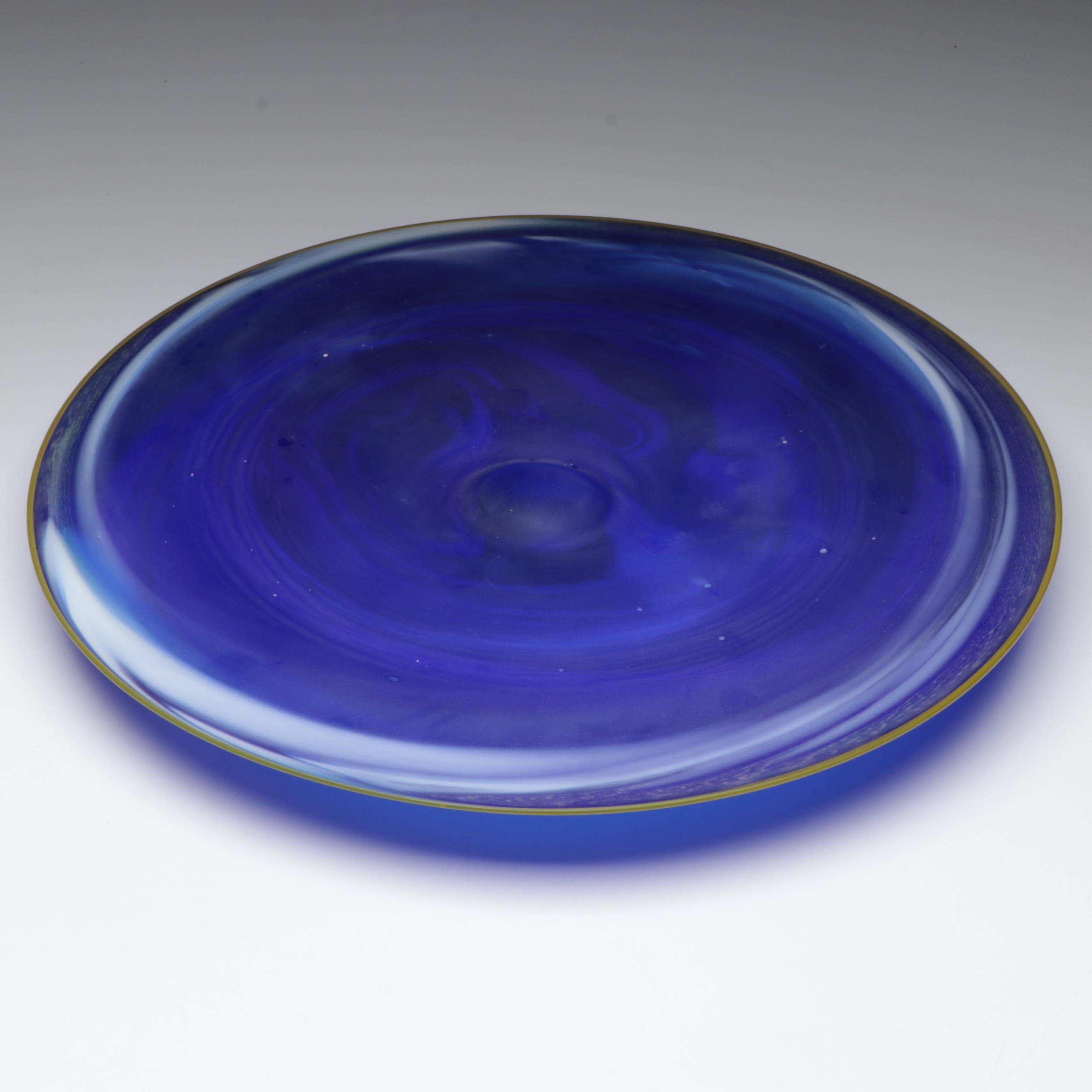 Signed Art Glass Plate, 2020