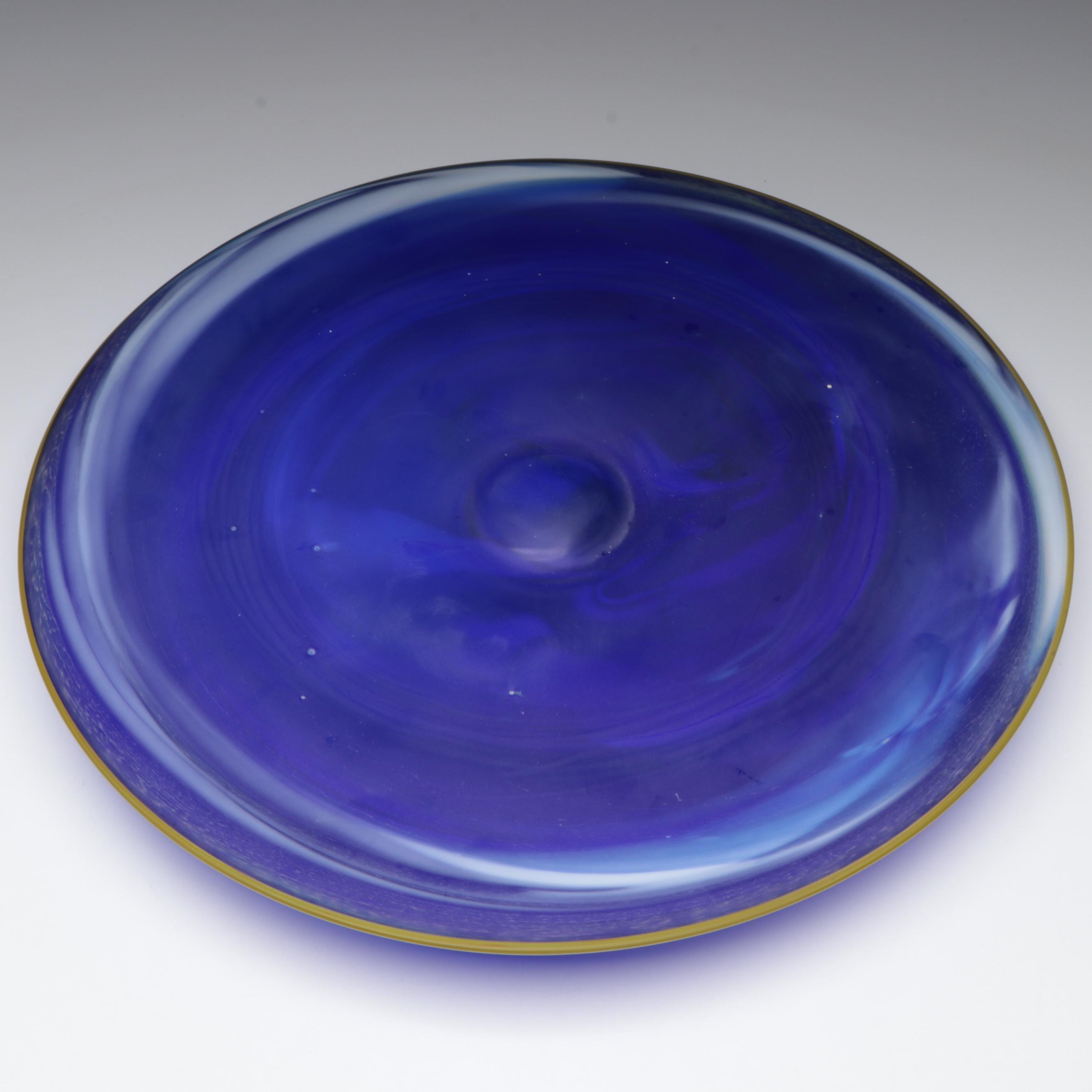 Signed Art Glass Plate, 2020