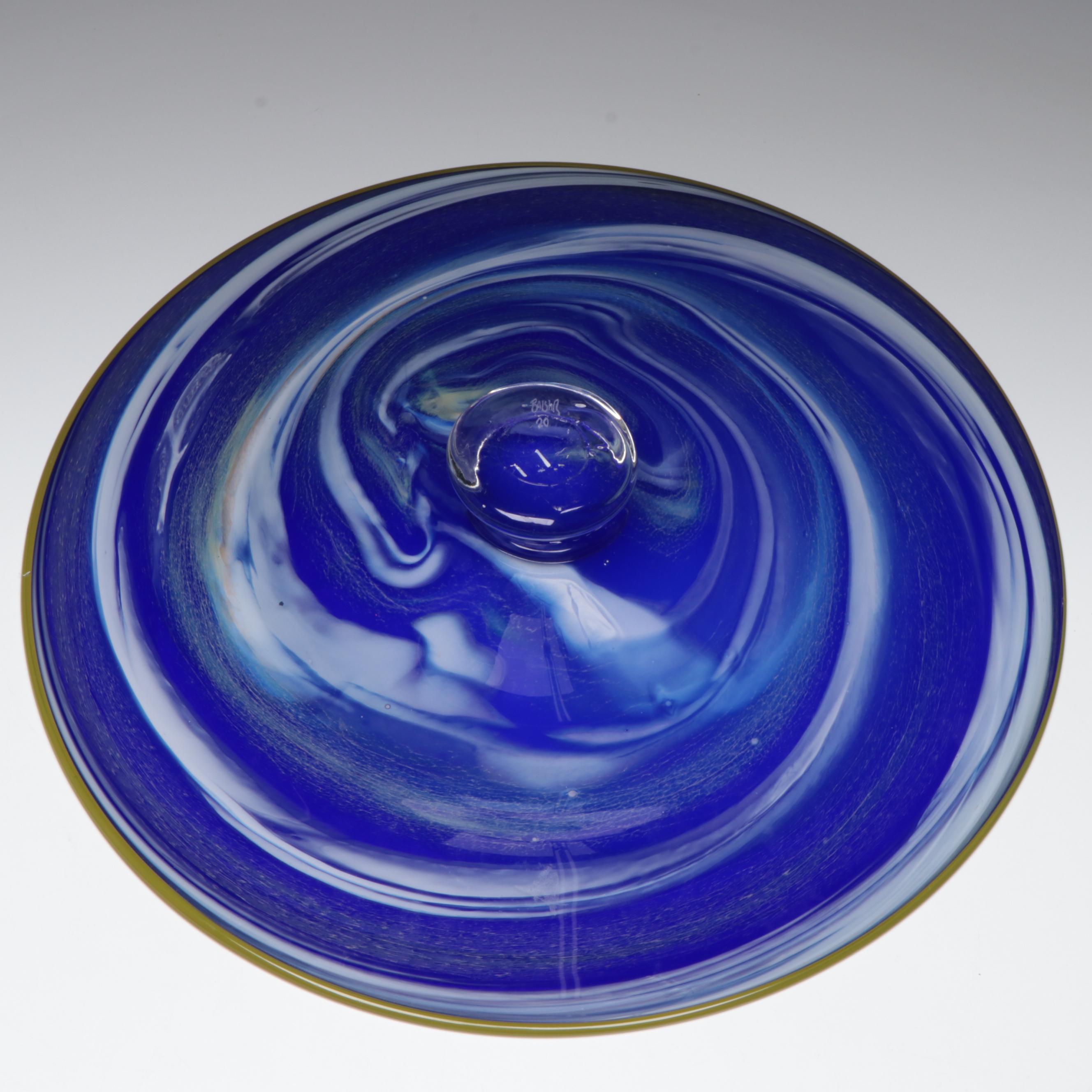 Signed Art Glass Plate, 2020