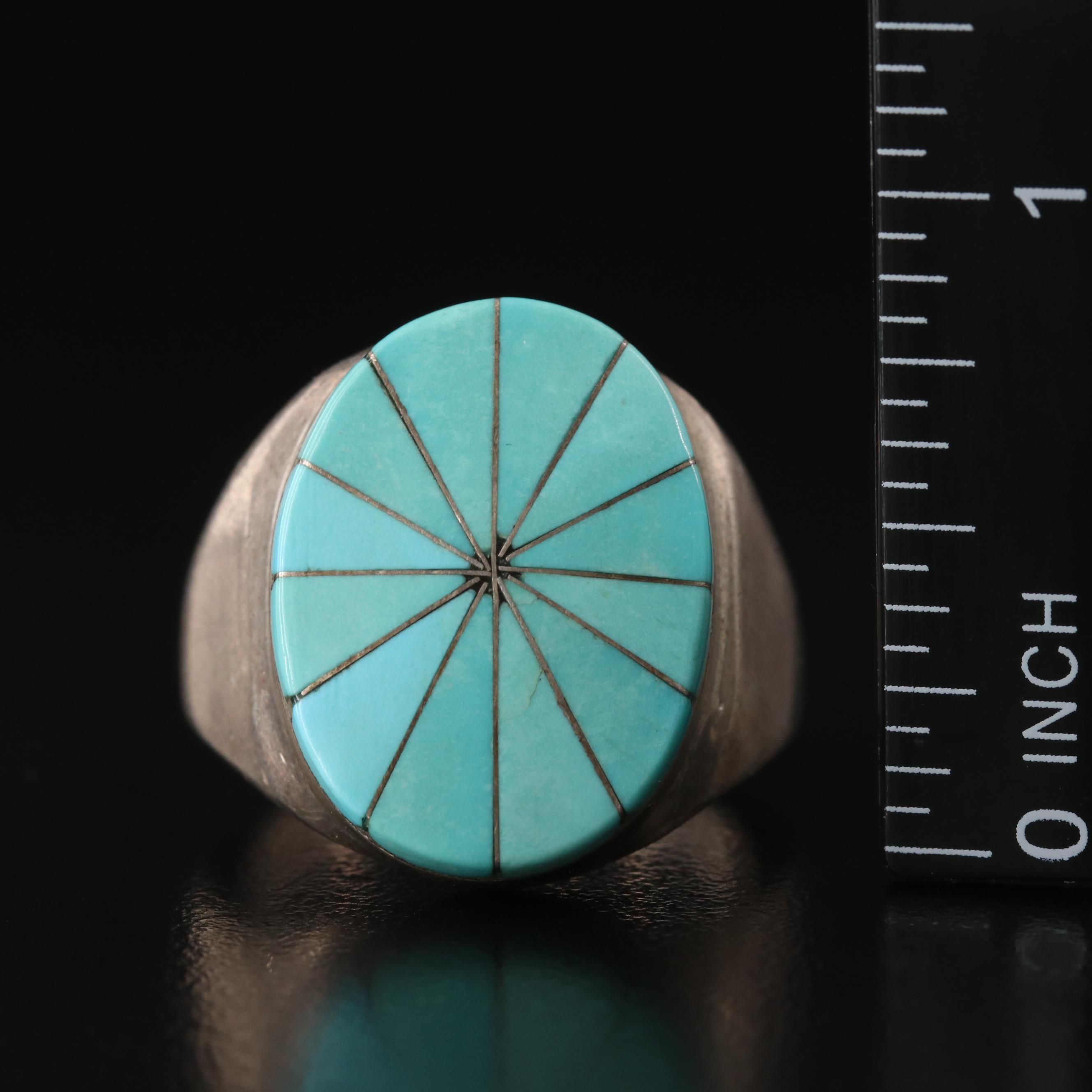 Coleman Black Hills Gold, 10K Accents and Turquoise Featured in Sterling Rings