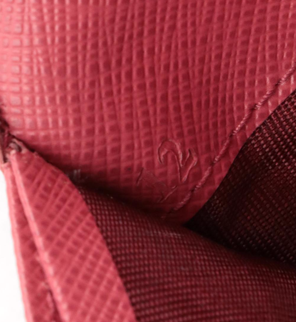 Prada Continental Bow Wallet in Peony Pink Saffiano Leather With Box