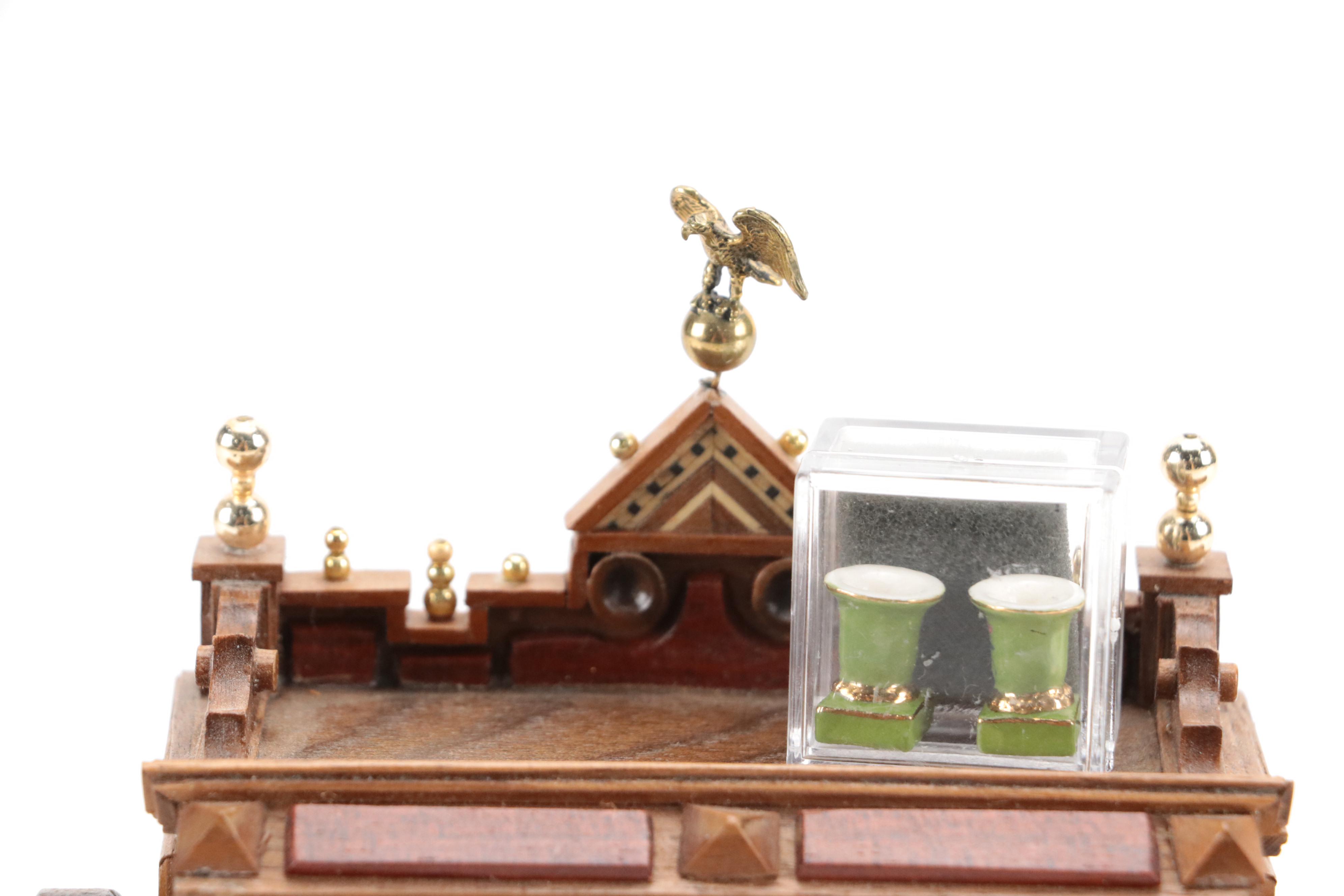 Miniature Victorian Style Wooden Wooten Desk