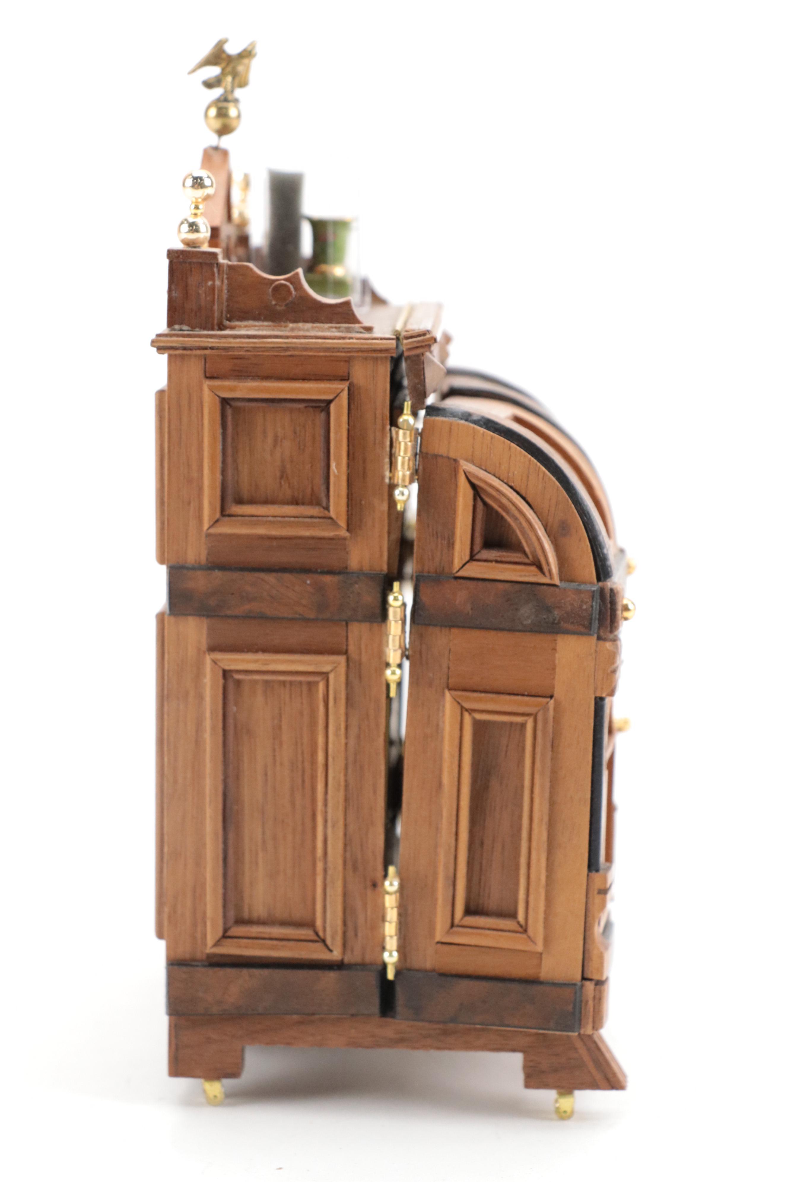 Miniature Victorian Style Wooden Wooten Desk