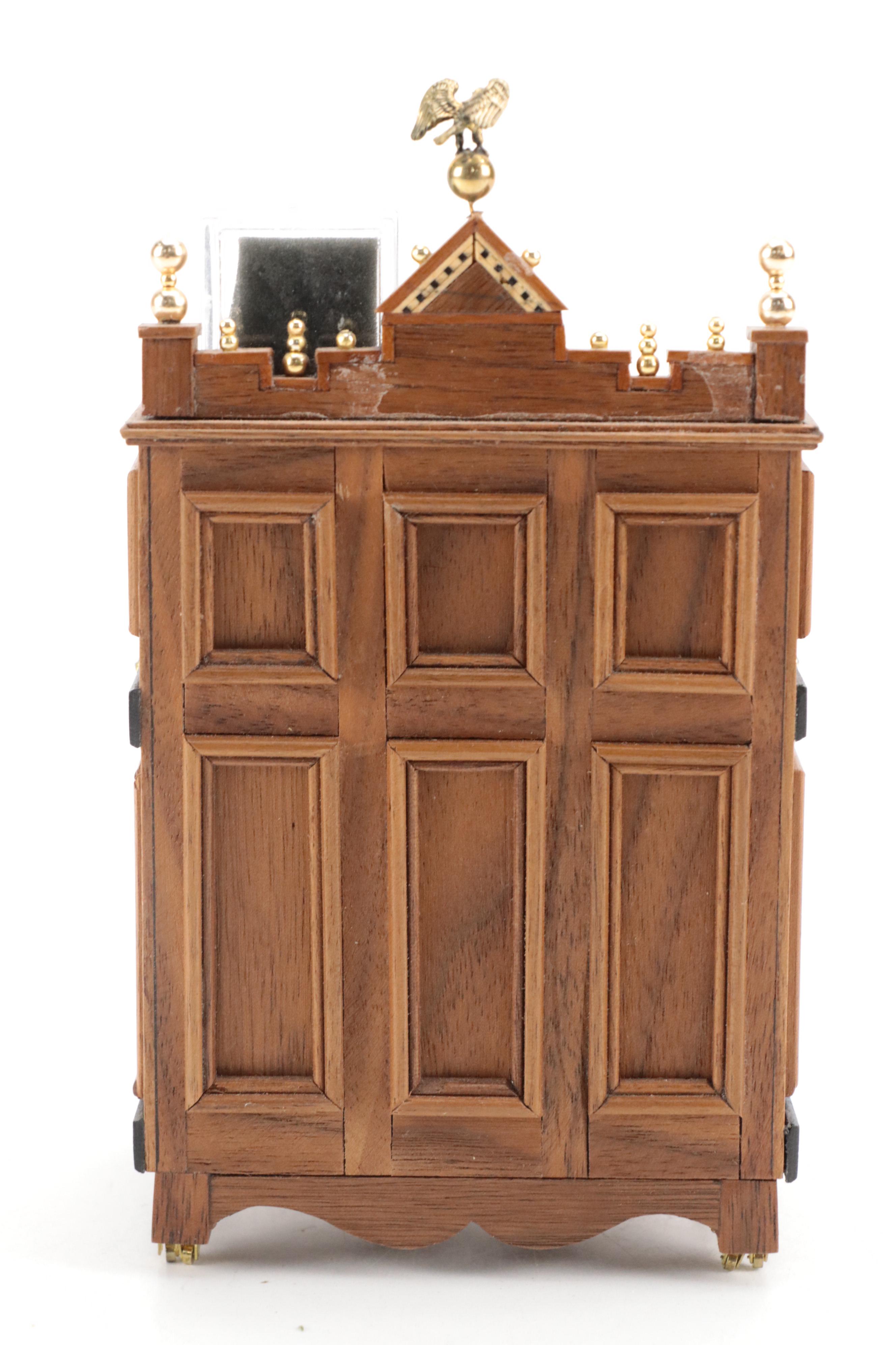 Miniature Victorian Style Wooden Wooten Desk