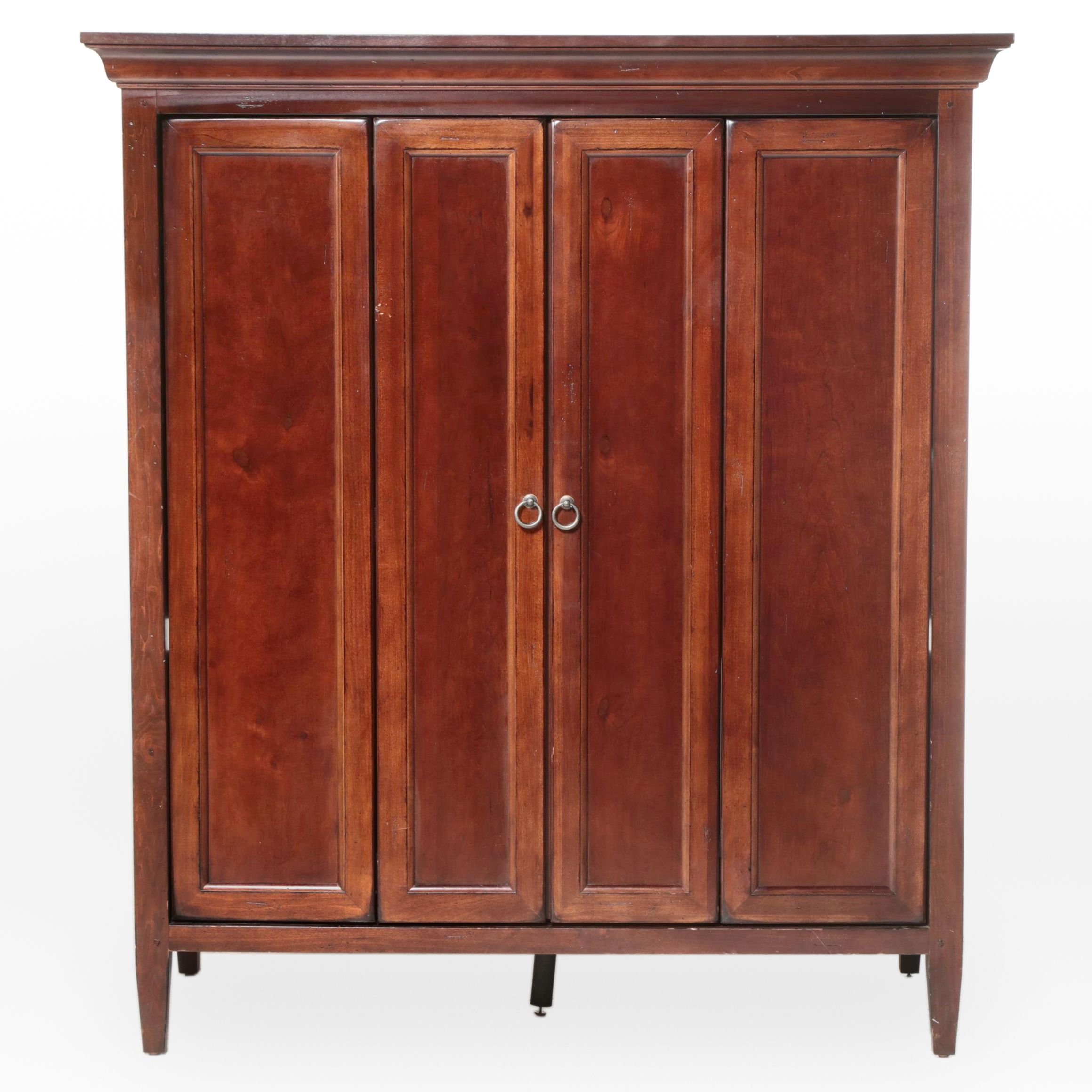Hooker Furniture Transitional Style Mahogany Finish Wood Entertainment Cabinet