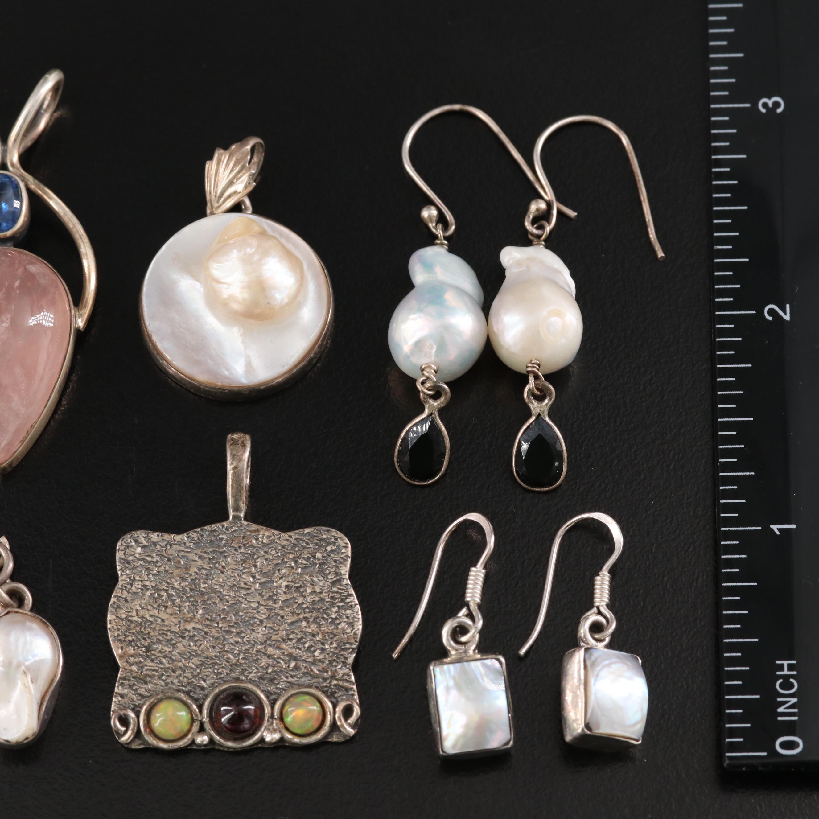 Sterling Pearl, Topaz and Gemstone Jewelry Selection