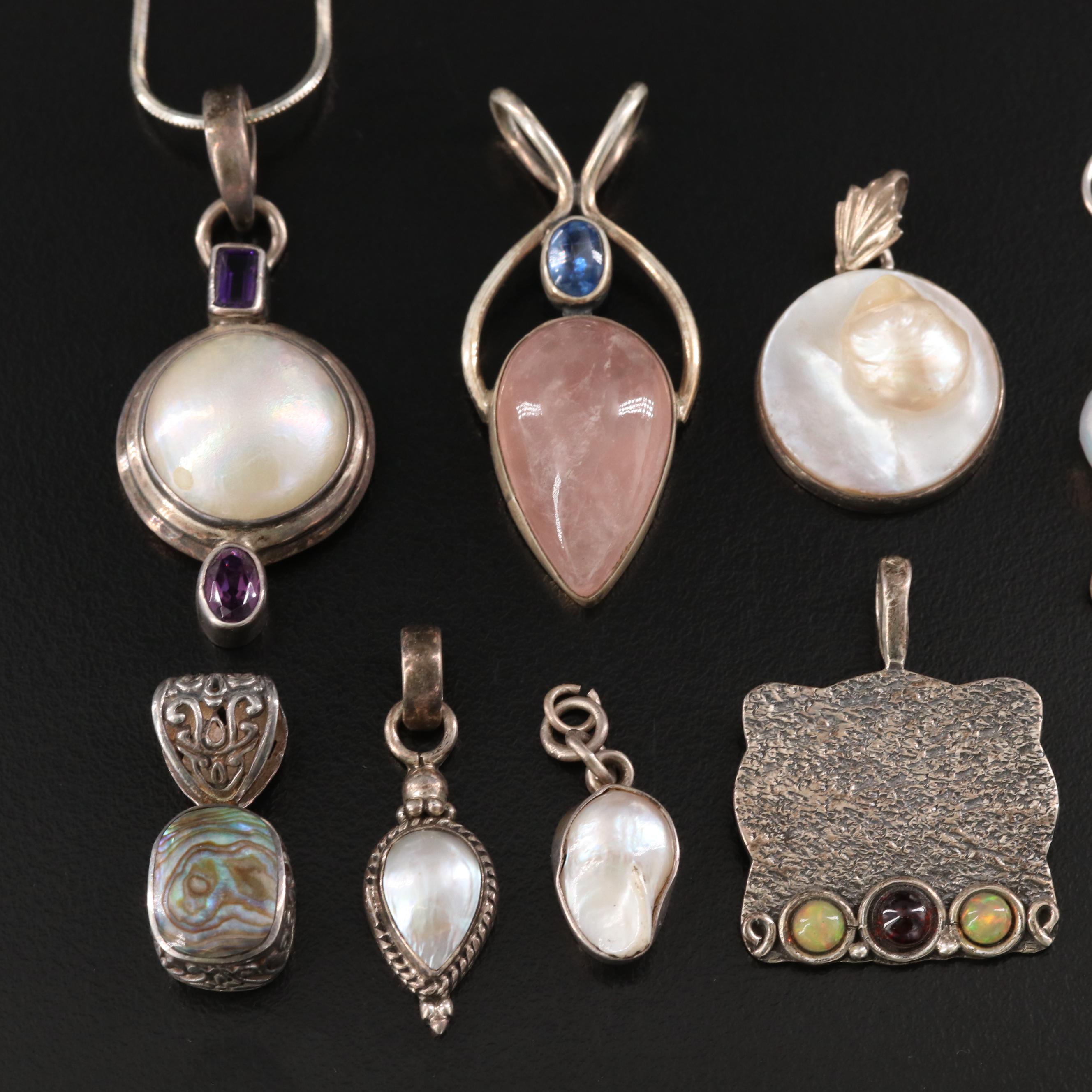 Sterling Pearl, Topaz and Gemstone Jewelry Selection