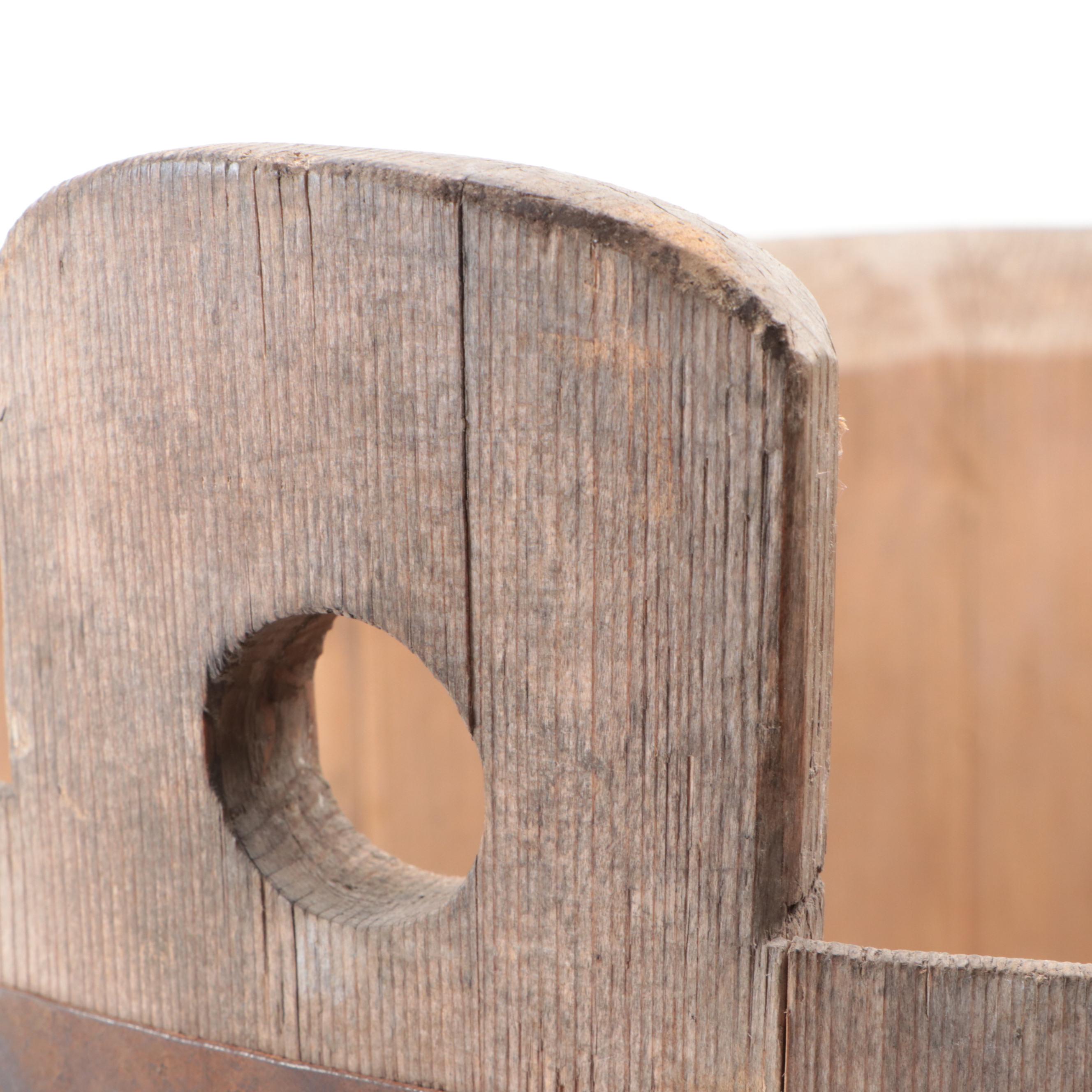 Primitive Wooden Stave Bucket, 20th Century