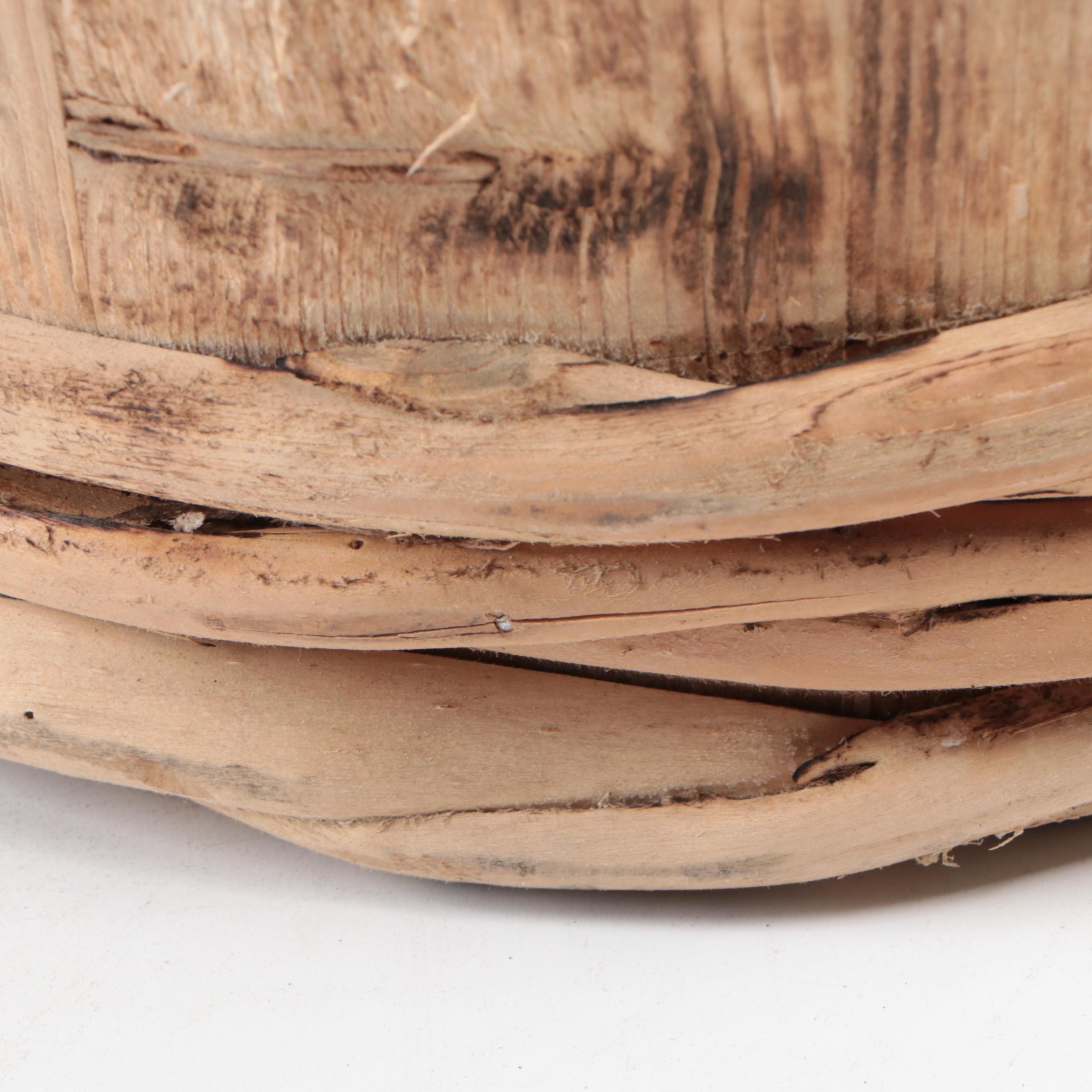 Primitive Style Wooden Stave Bucket