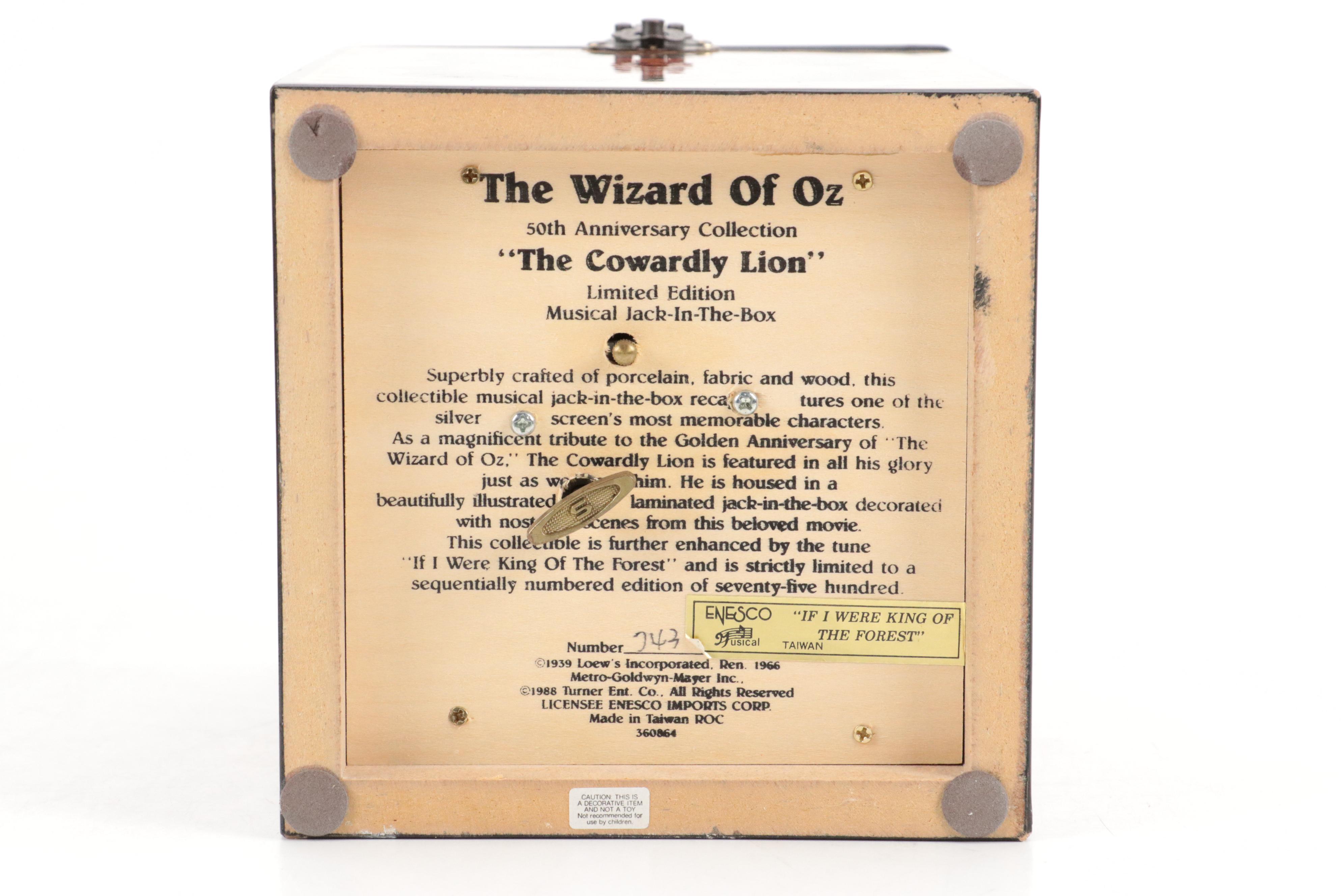 Enesco Wizard of Oz 50th Anniversary Limited Edition Musical Jack-In-The-Box
