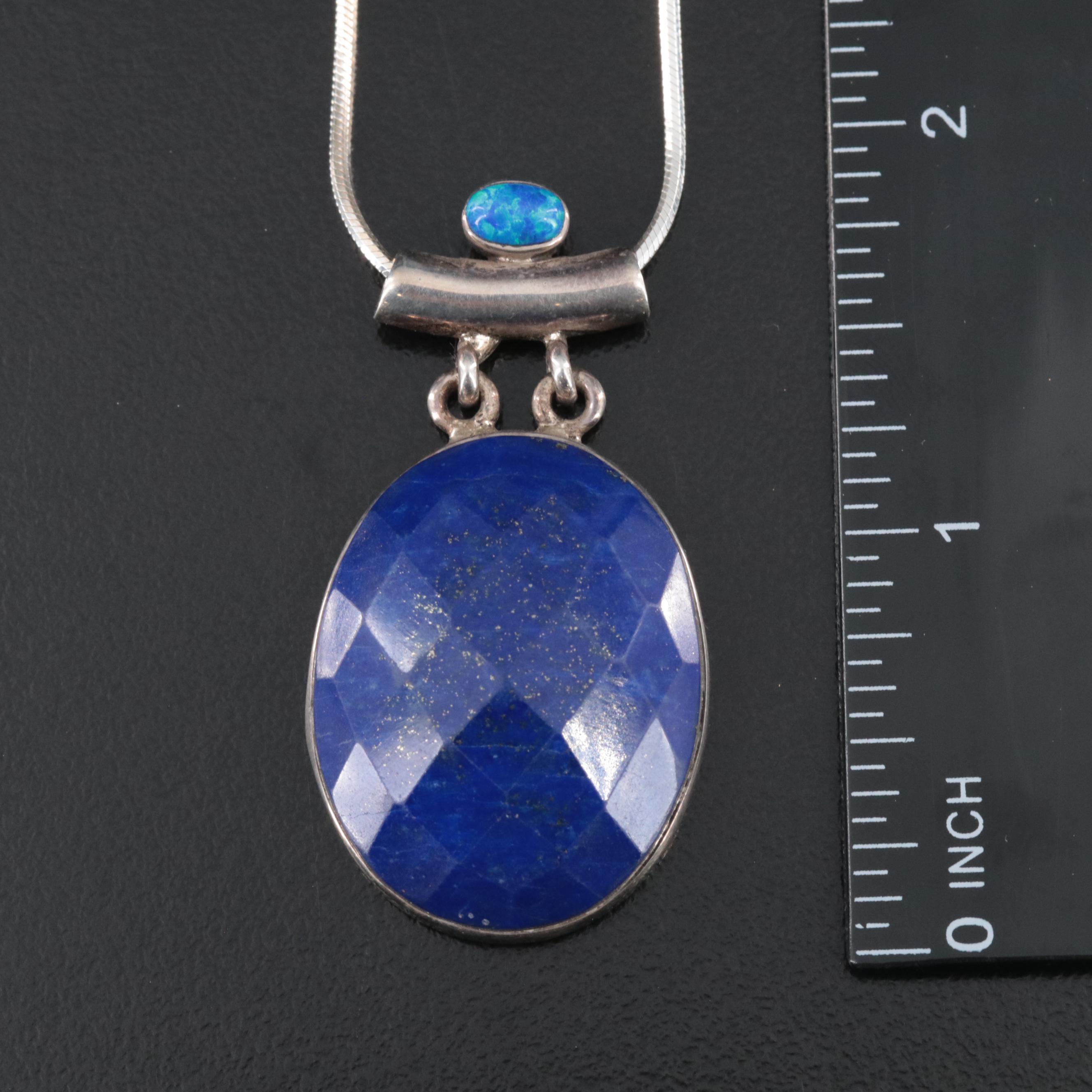 Sterling Turquoise, Lapis Lazuli and Coral Necklaces, Pendants and Earrings