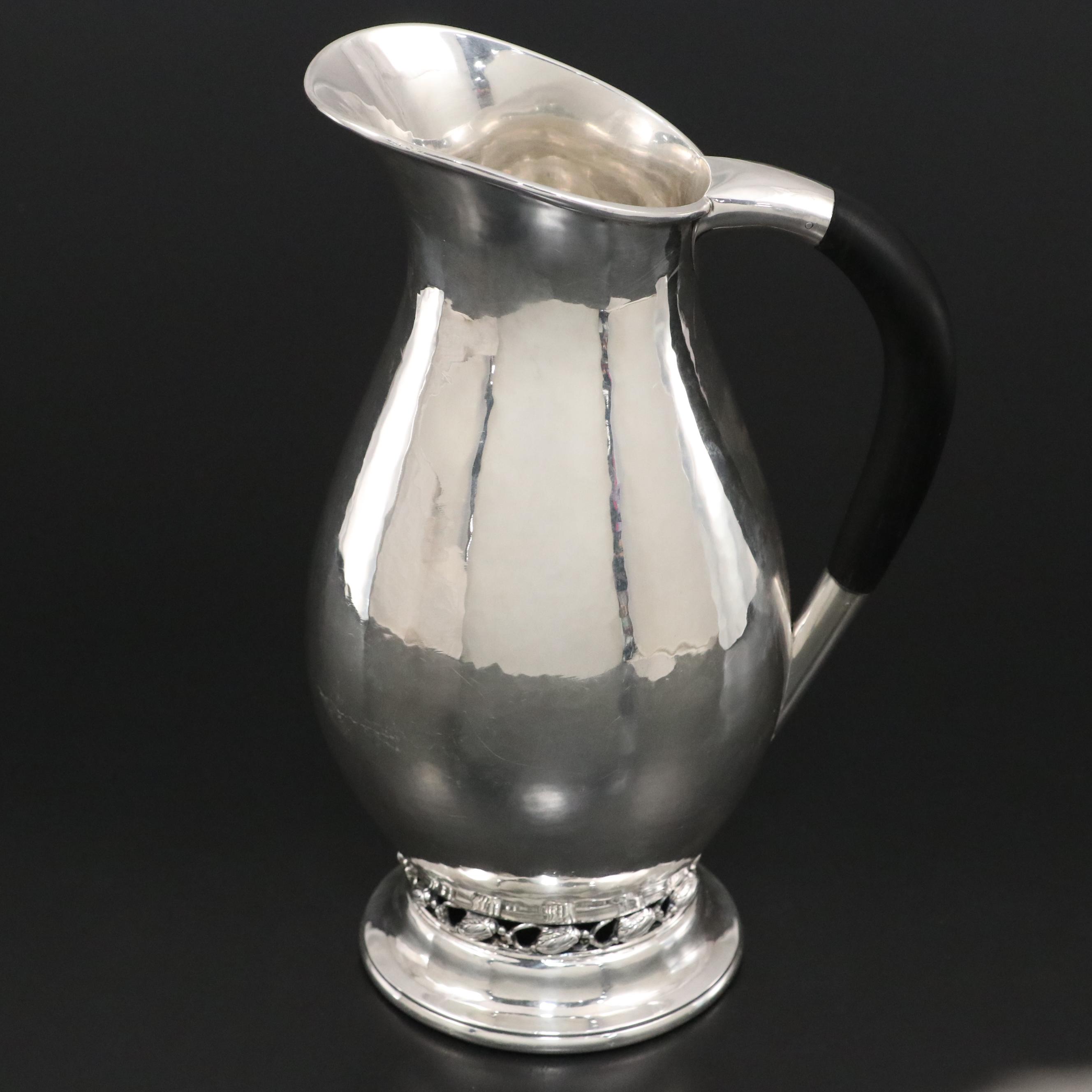 Georg Jensen Sterling Silver Water Pitcher