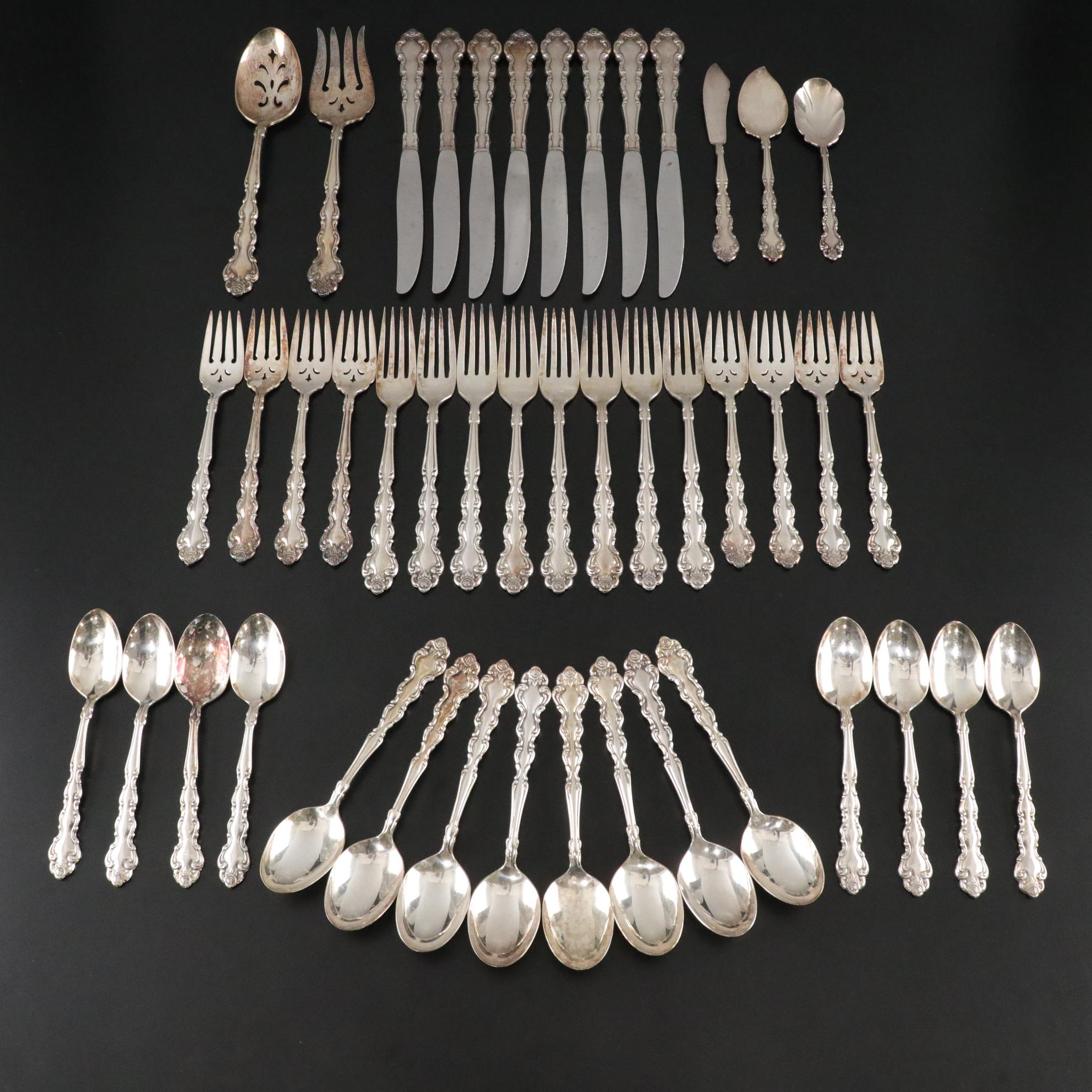 Oneida Community "Arbor Rose - True  Rose" Stainless  Steel Flatware Service