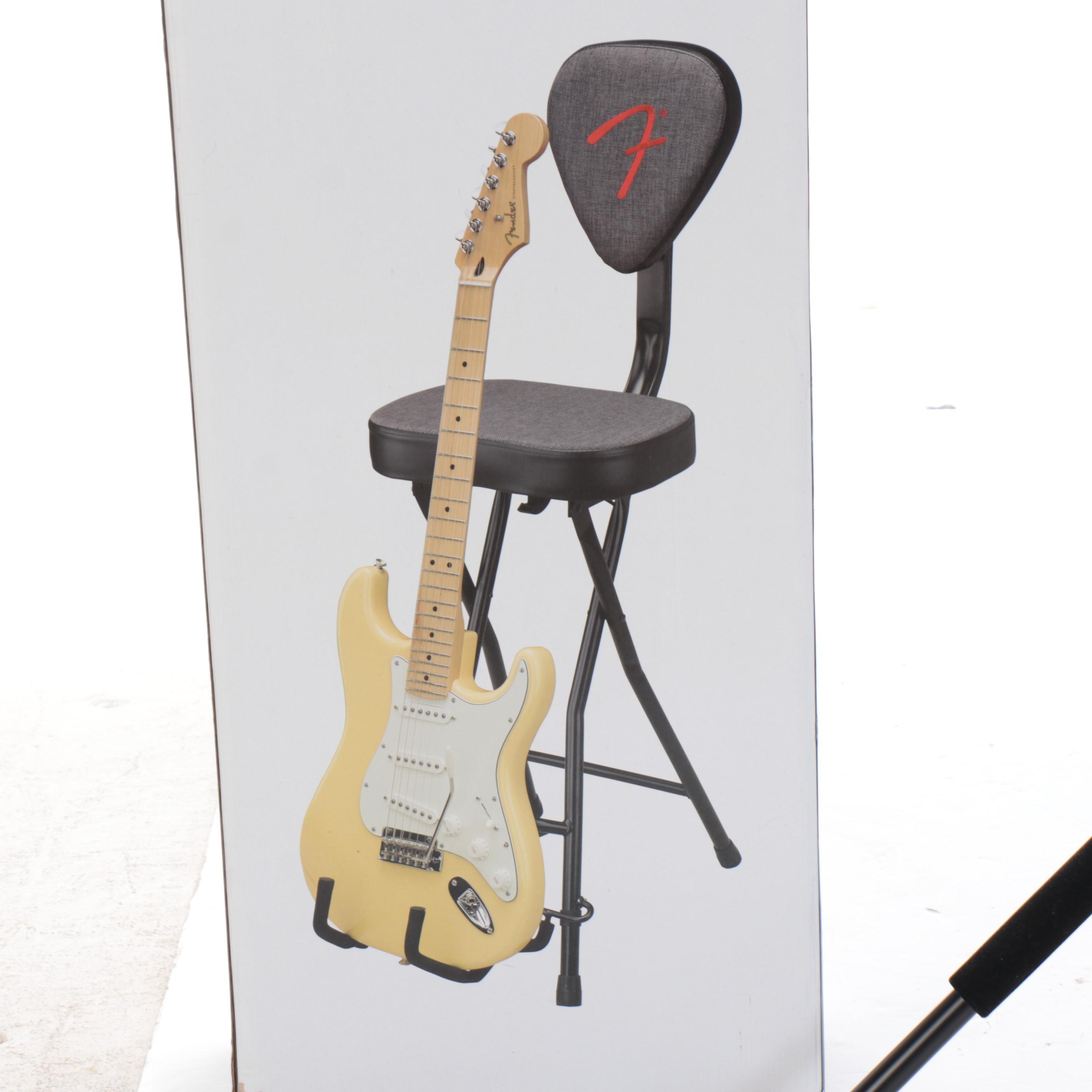 Fender 351 Studio Seat Stand Combo with Other Collapsible Instrument Stand