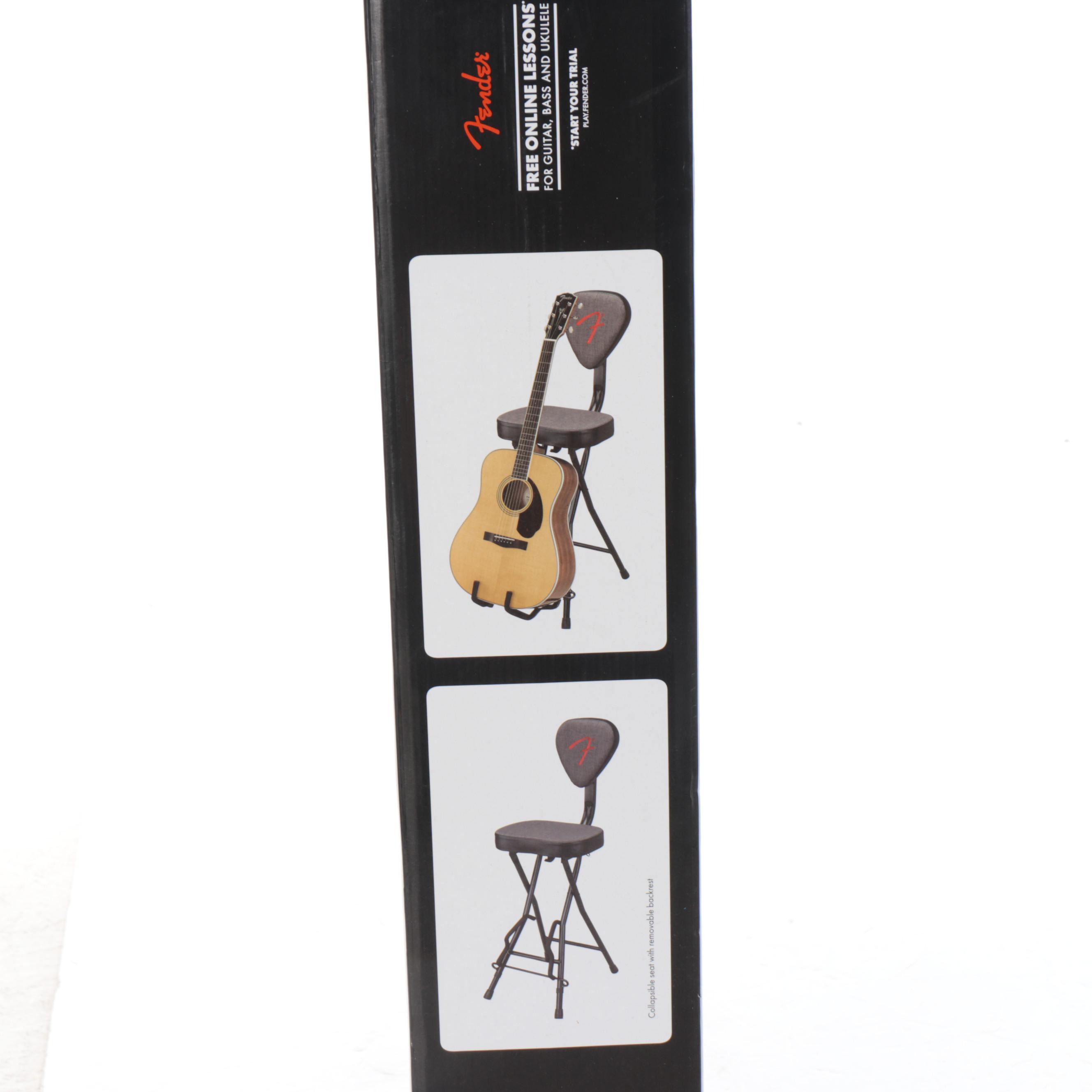 Fender 351 Studio Seat Stand Combo with Other Collapsible Instrument Stand