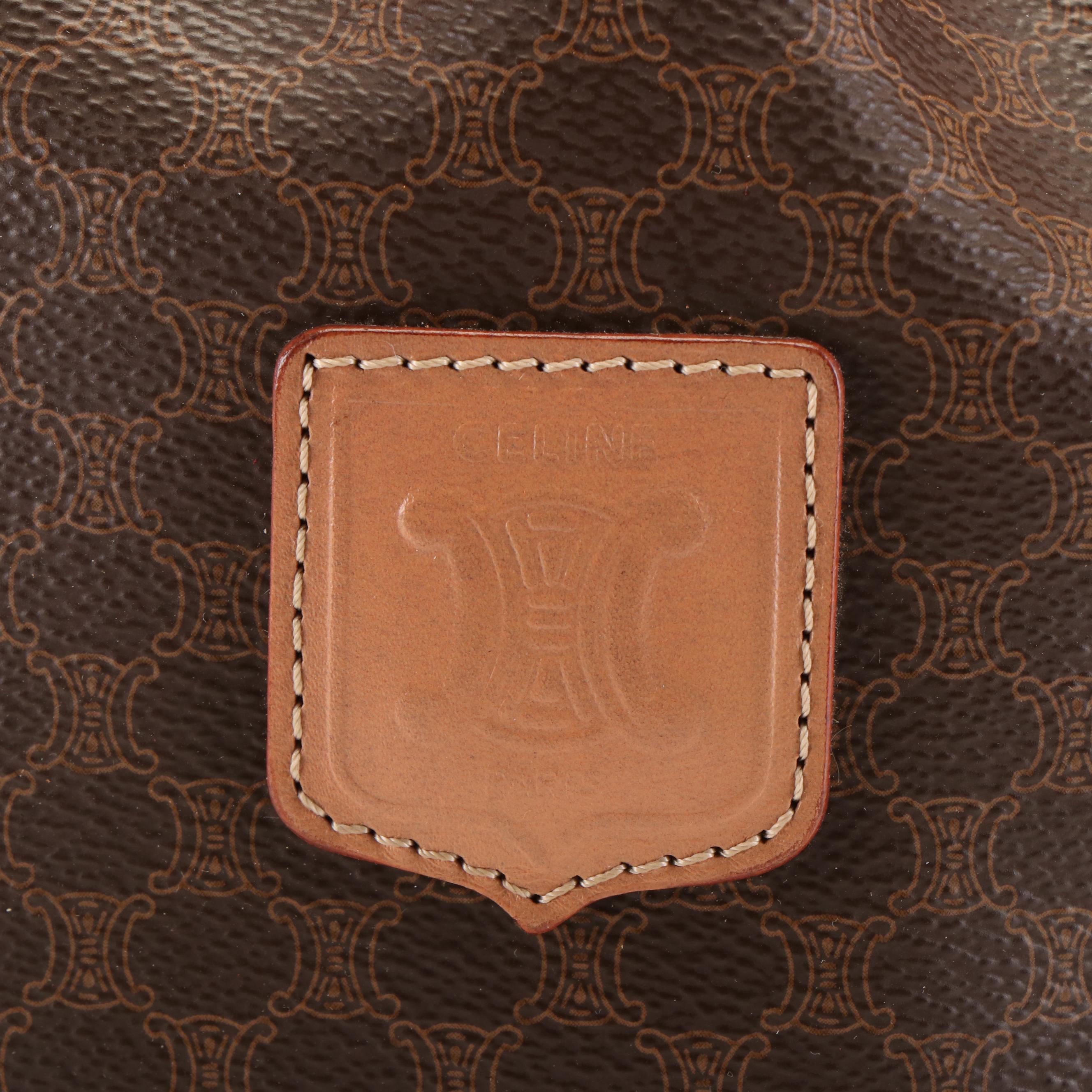 Celine Macadam Bucket Bag in Coated Canvas and Leather