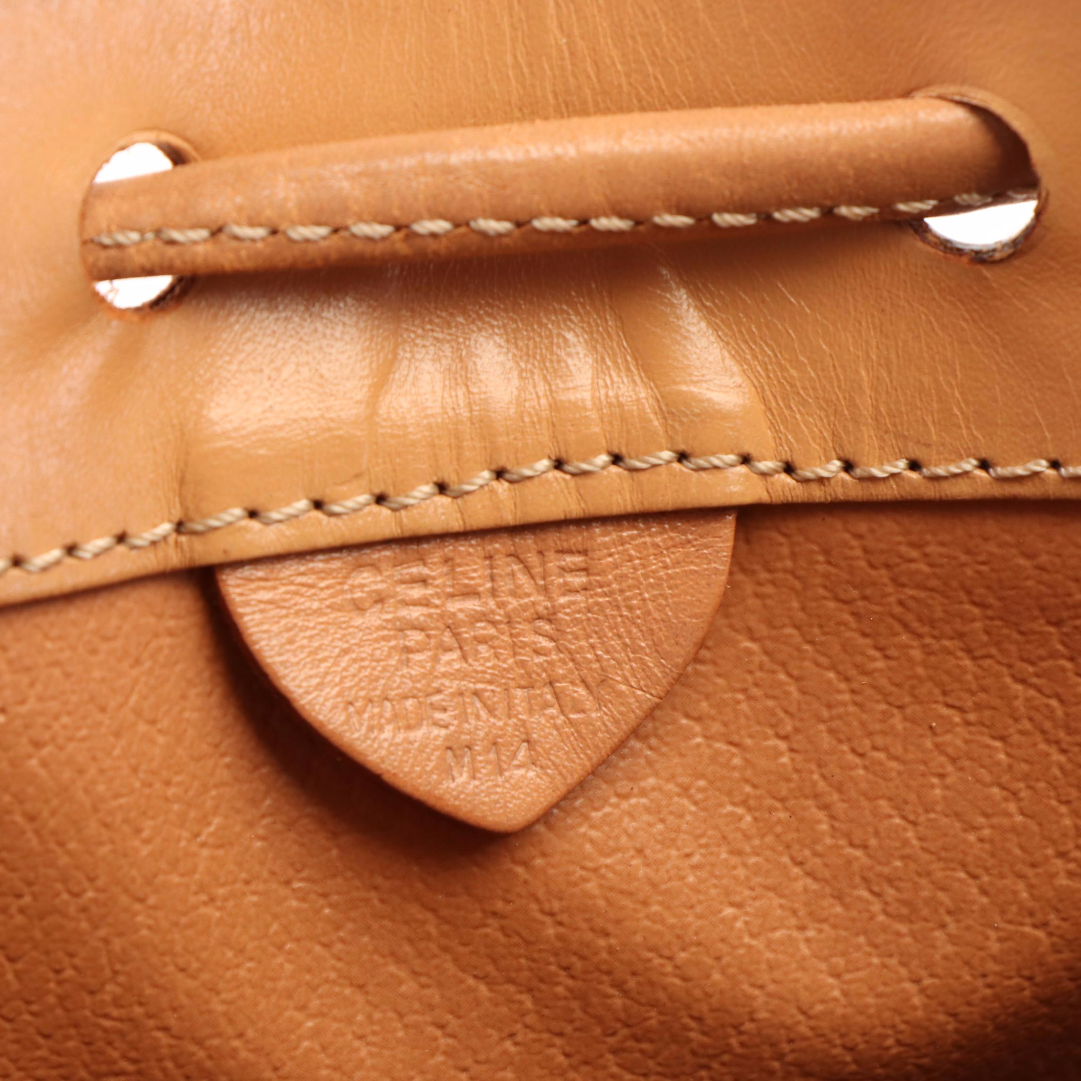 Celine Macadam Bucket Bag in Coated Canvas and Leather