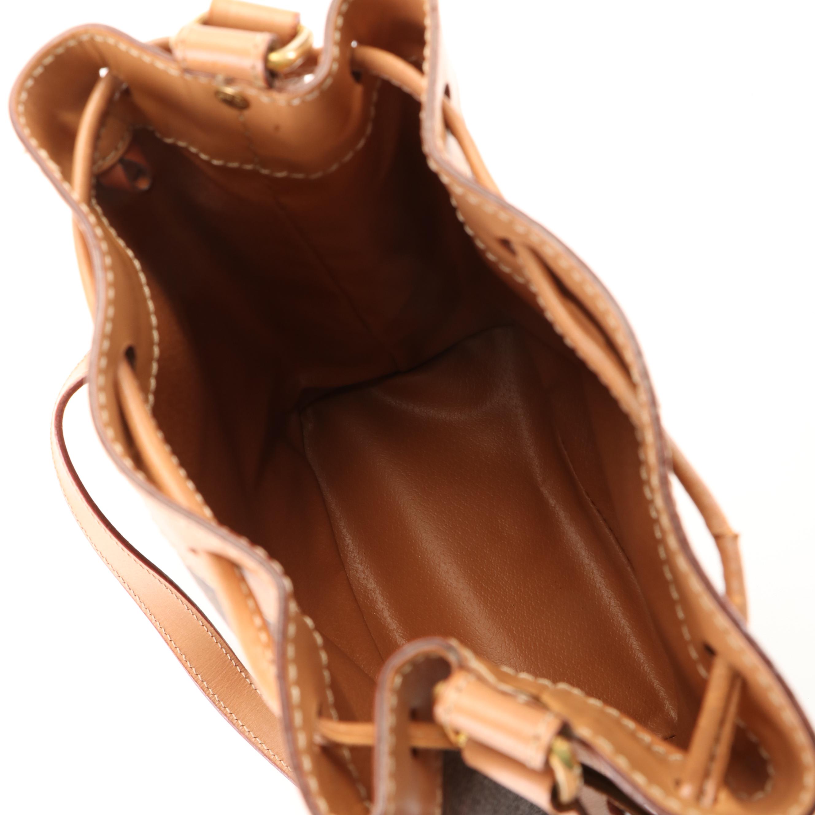 Celine Macadam Bucket Bag in Coated Canvas and Leather