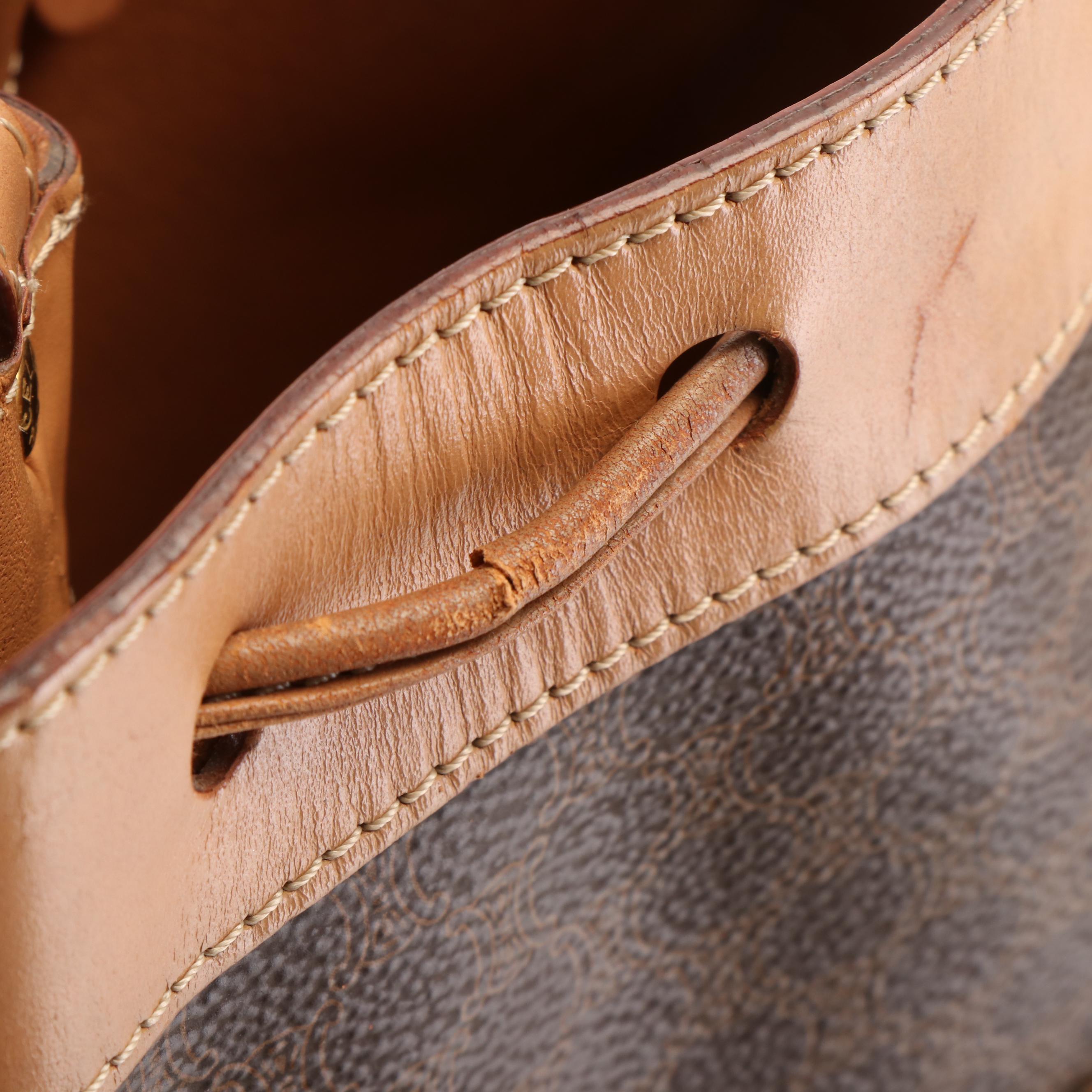 Celine Macadam Bucket Bag in Coated Canvas and Leather