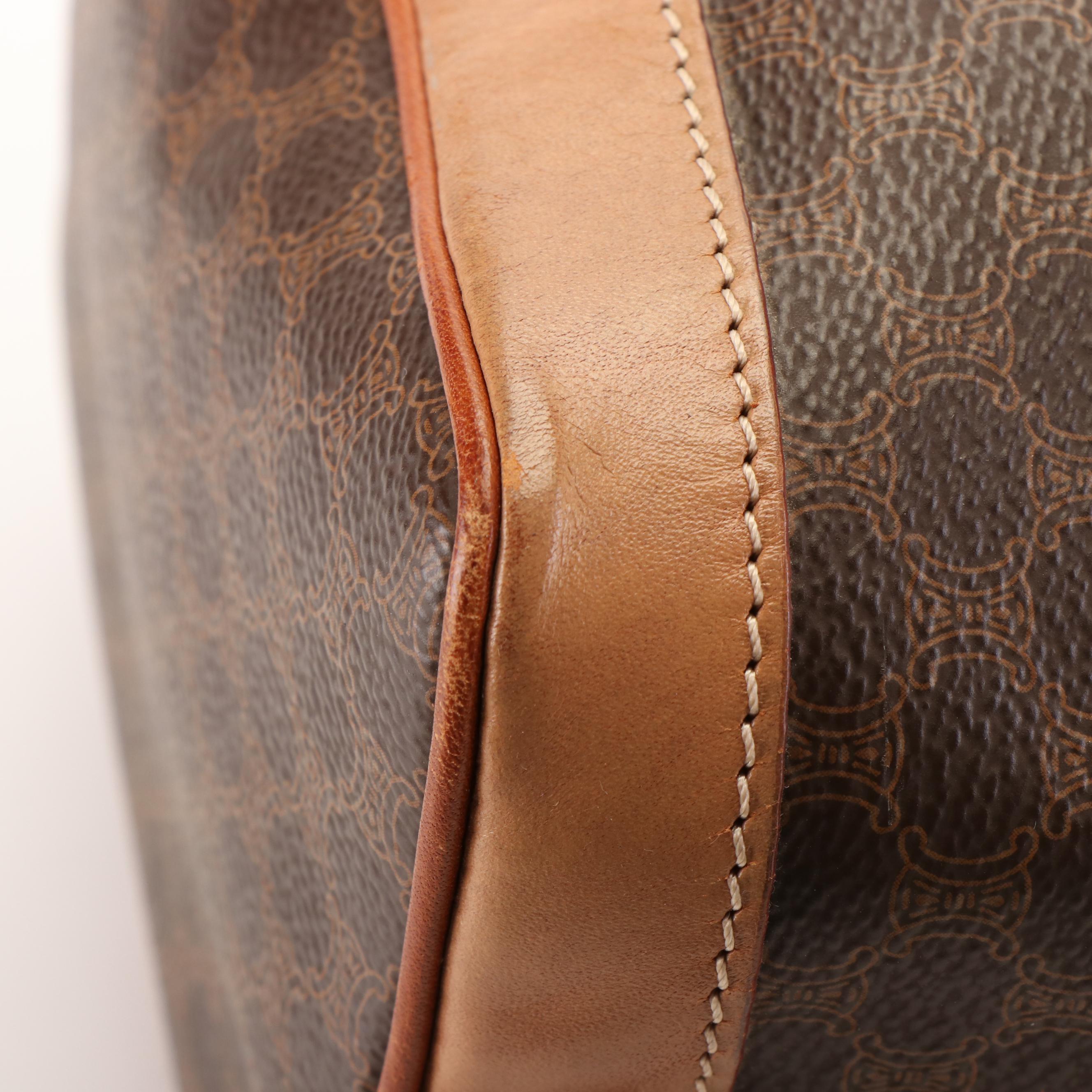 Celine Macadam Bucket Bag in Coated Canvas and Leather