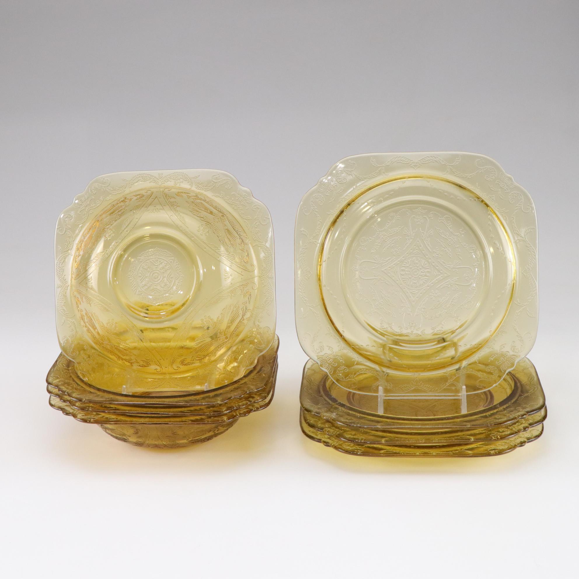 Federal Glass "Madrid Amber" Depression Glass Dinnerware