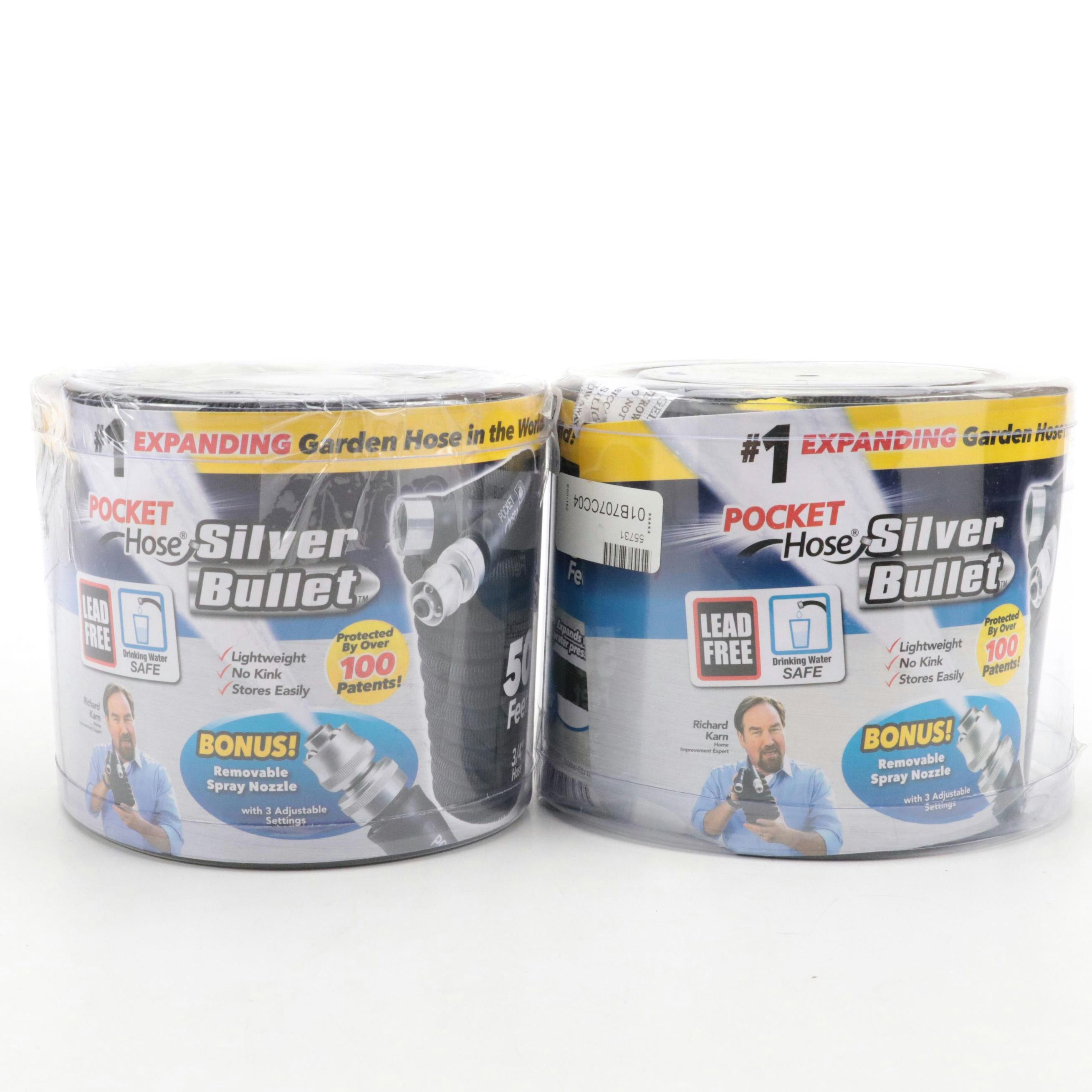 Pocket Hose Silver Bullet 50' Garden Hoses