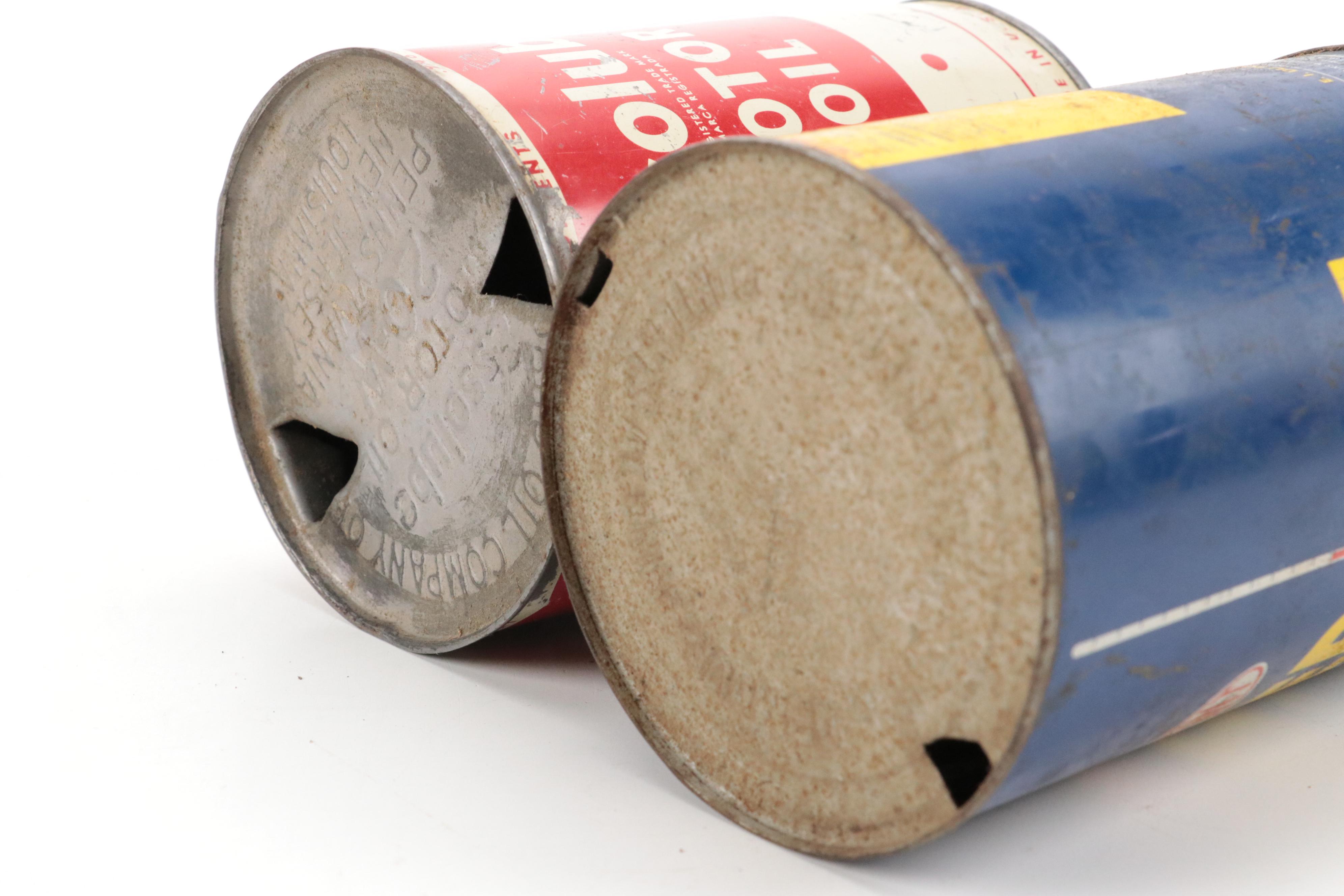 DuPont, Esso, Unico Motor Oil and Anti-Freeze Cans, Mid-20th Century