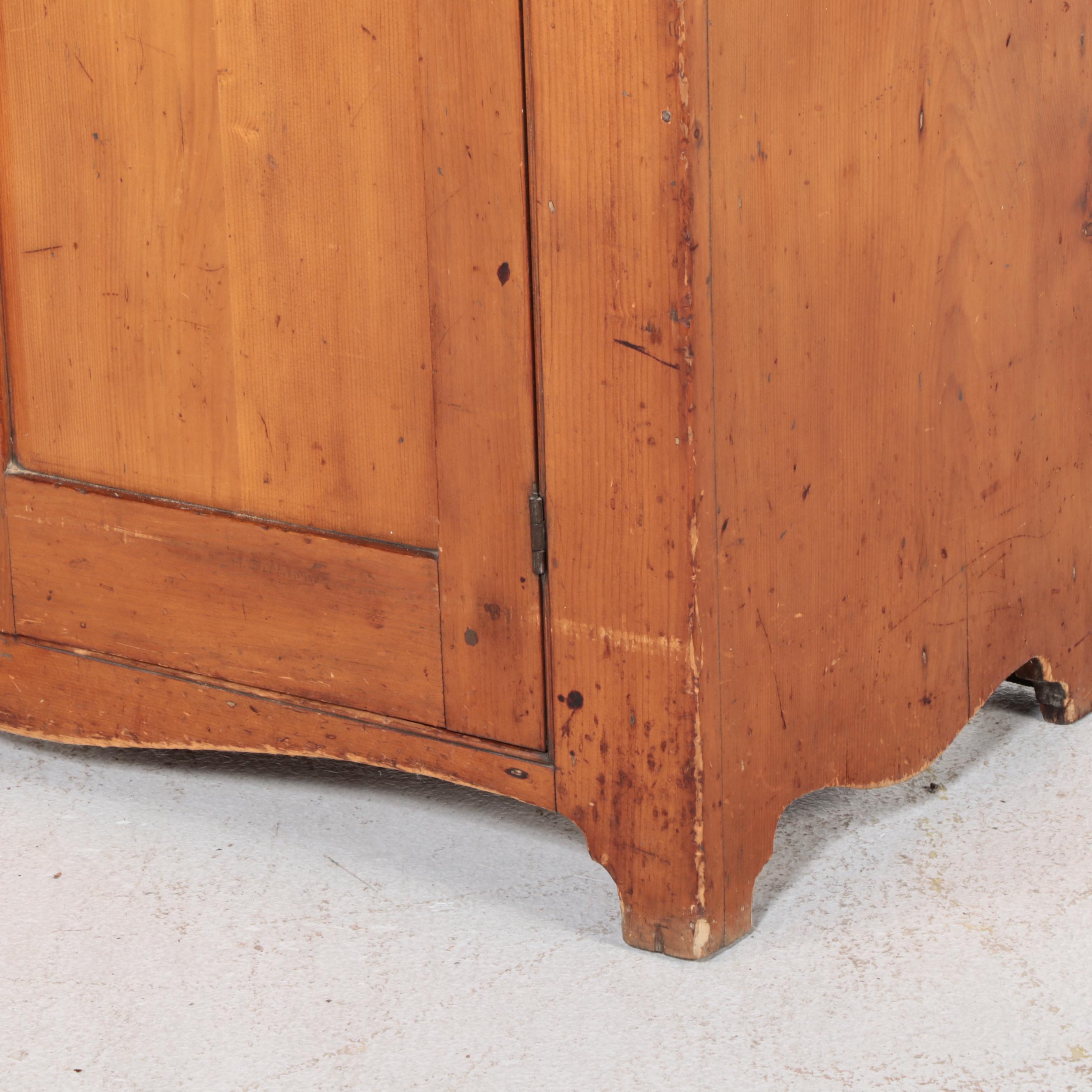 American Primitive Pine Sideboard, 19th Century