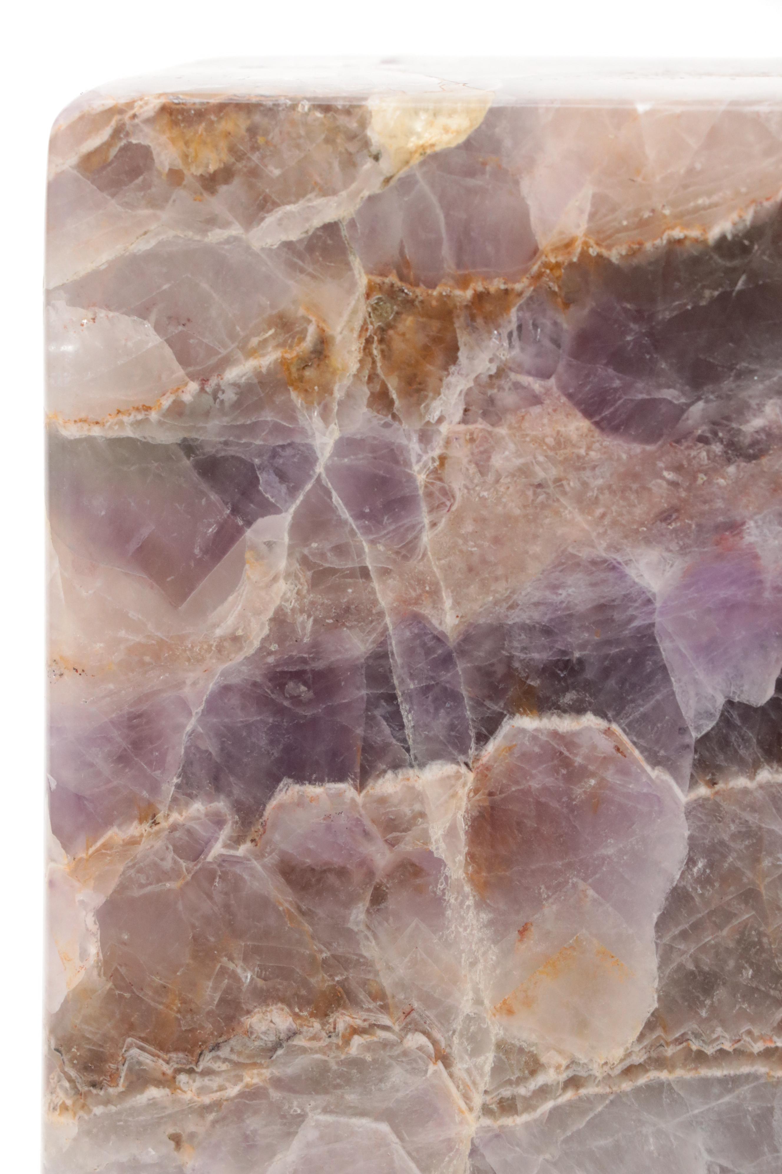 Cut and Polished Amethyst Slab