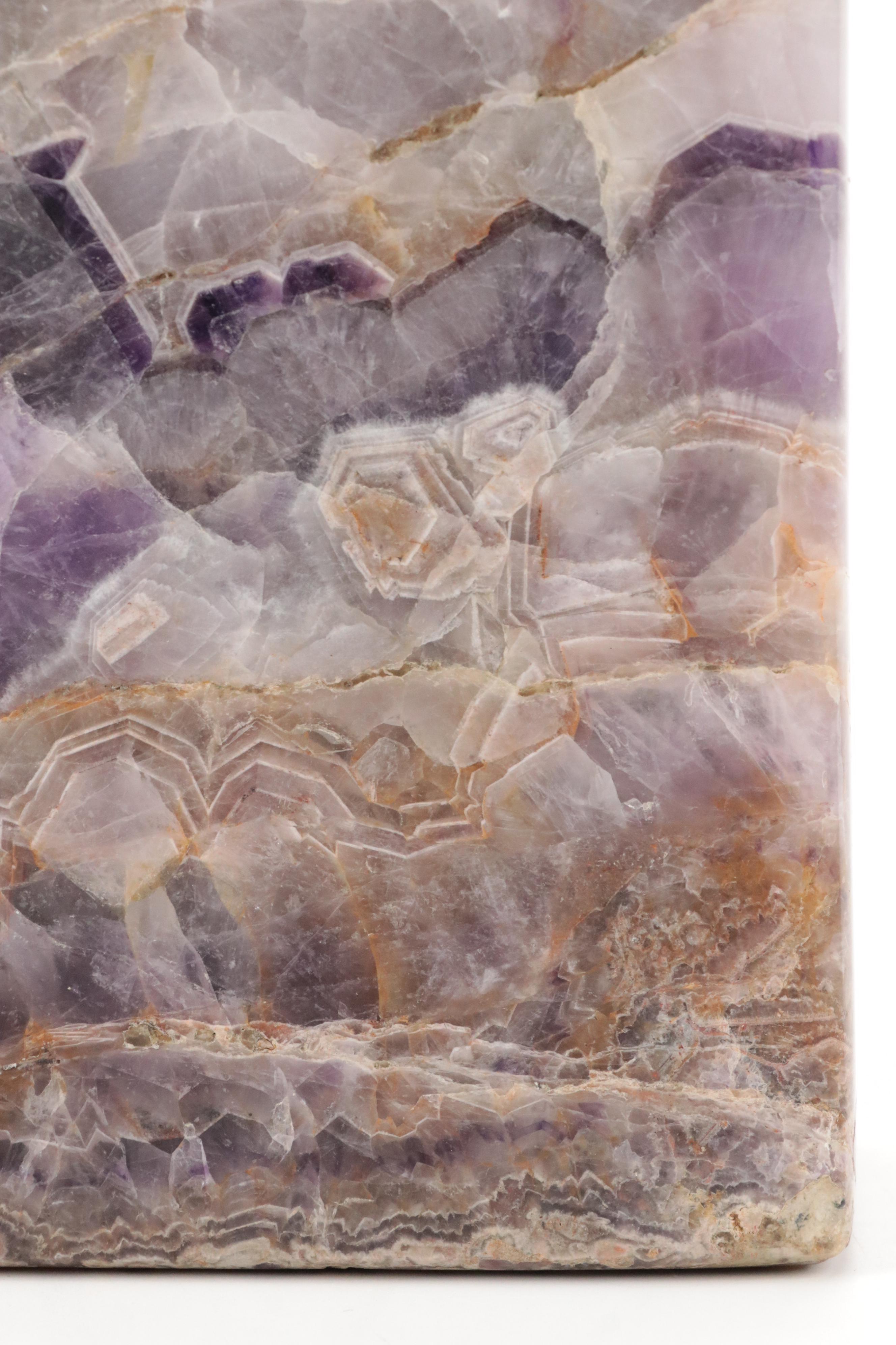 Cut and Polished Amethyst Slab