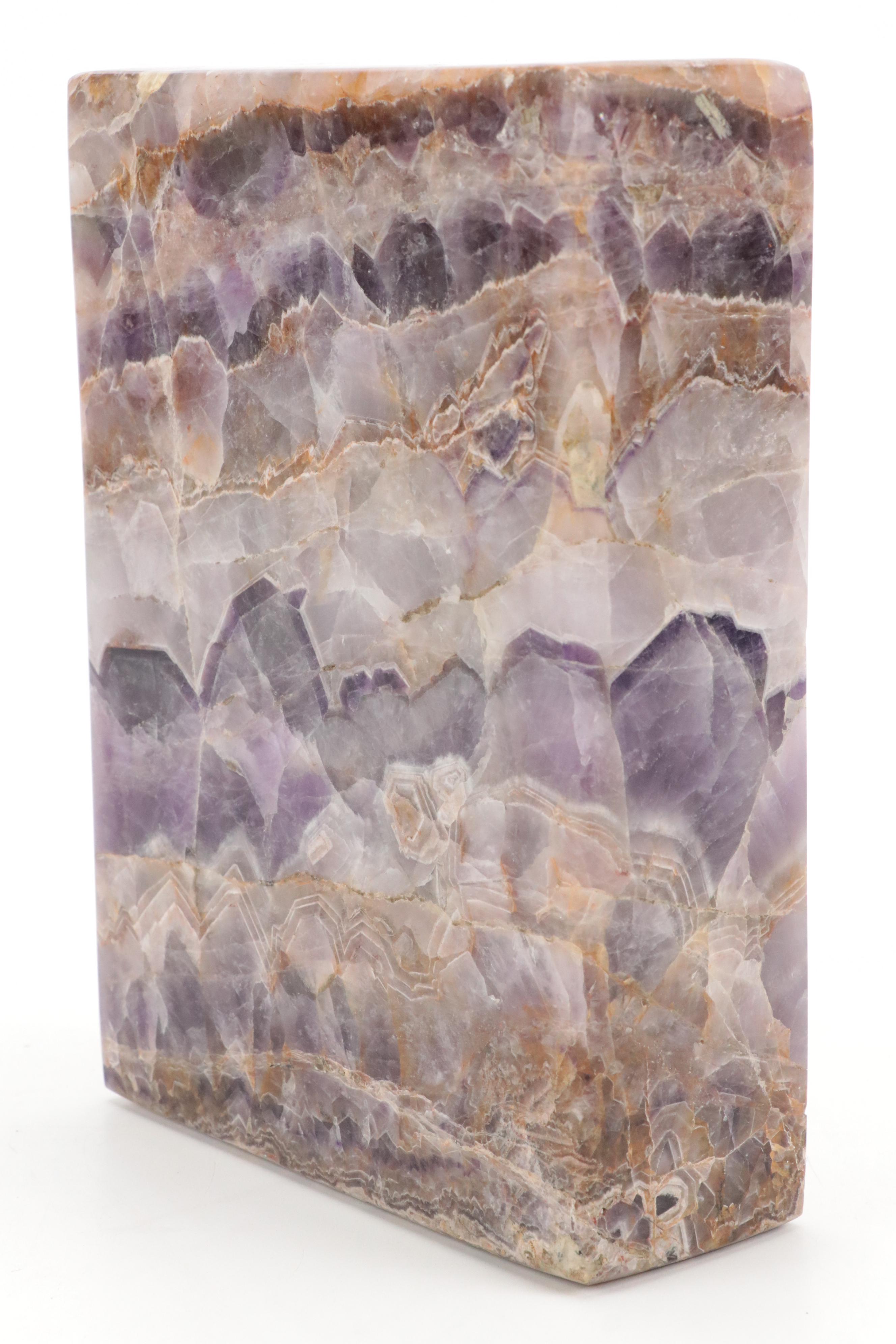 Cut and Polished Amethyst Slab
