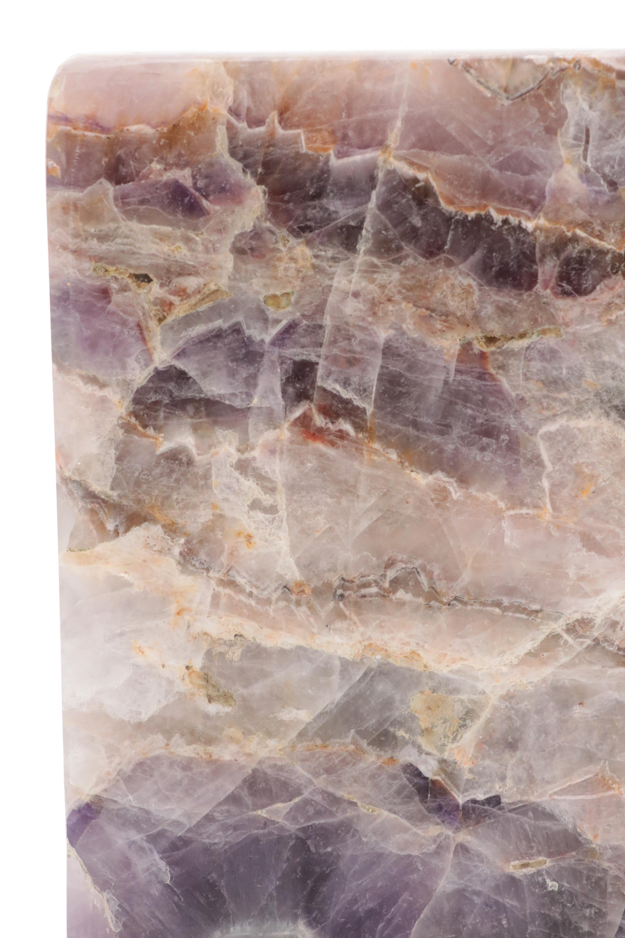 Cut and Polished Amethyst Slab