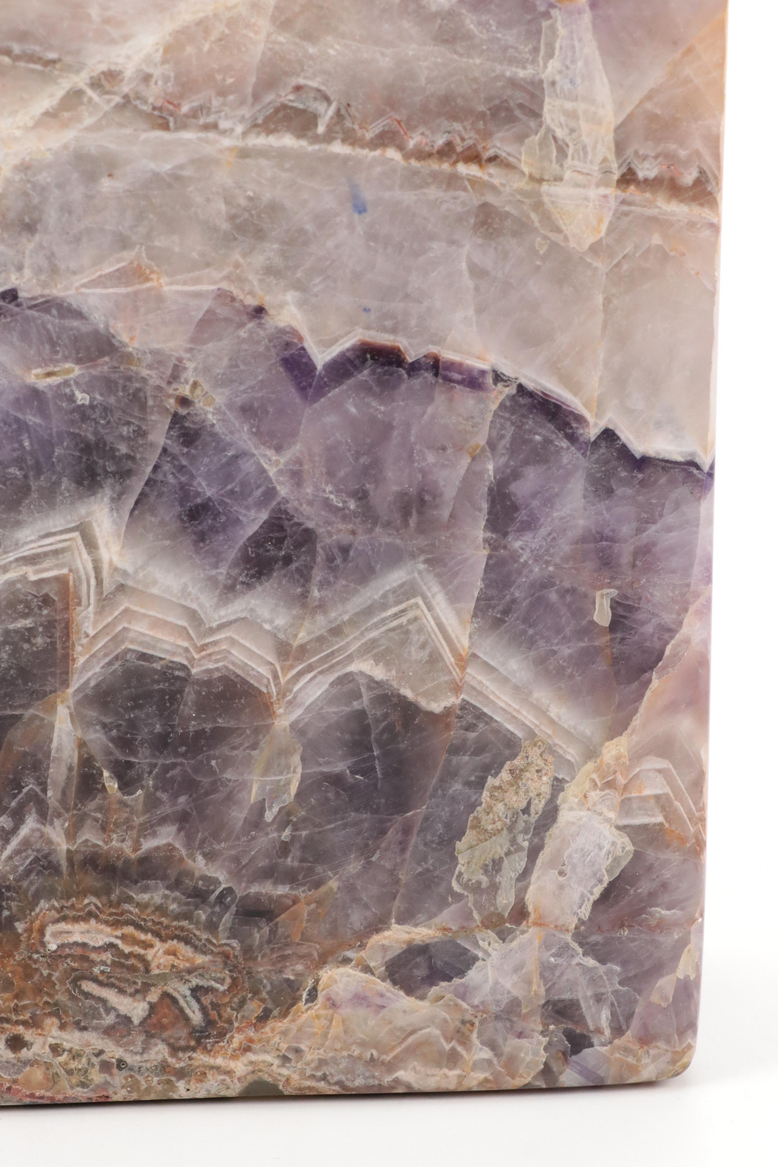 Cut and Polished Amethyst Slab