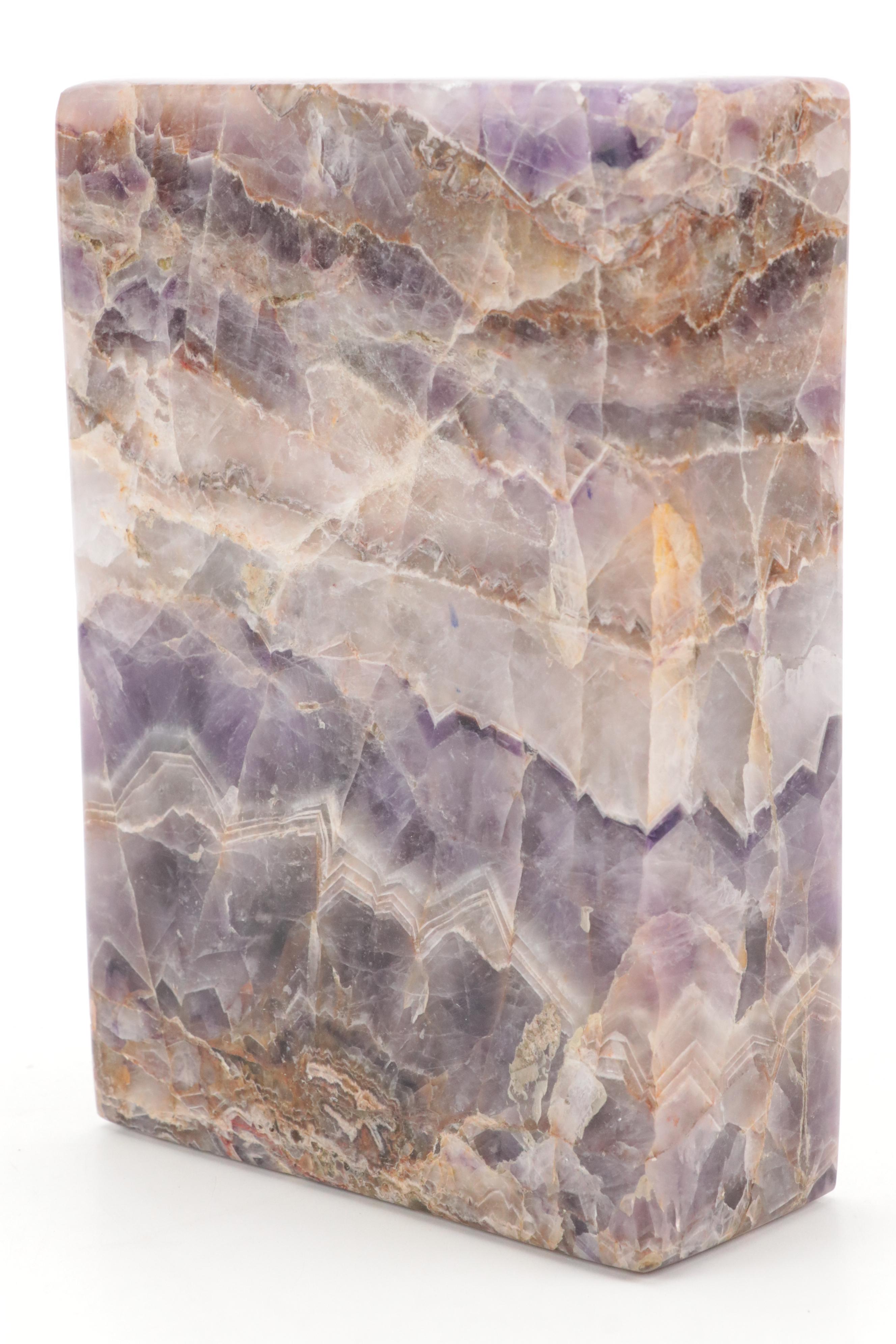 Cut and Polished Amethyst Slab