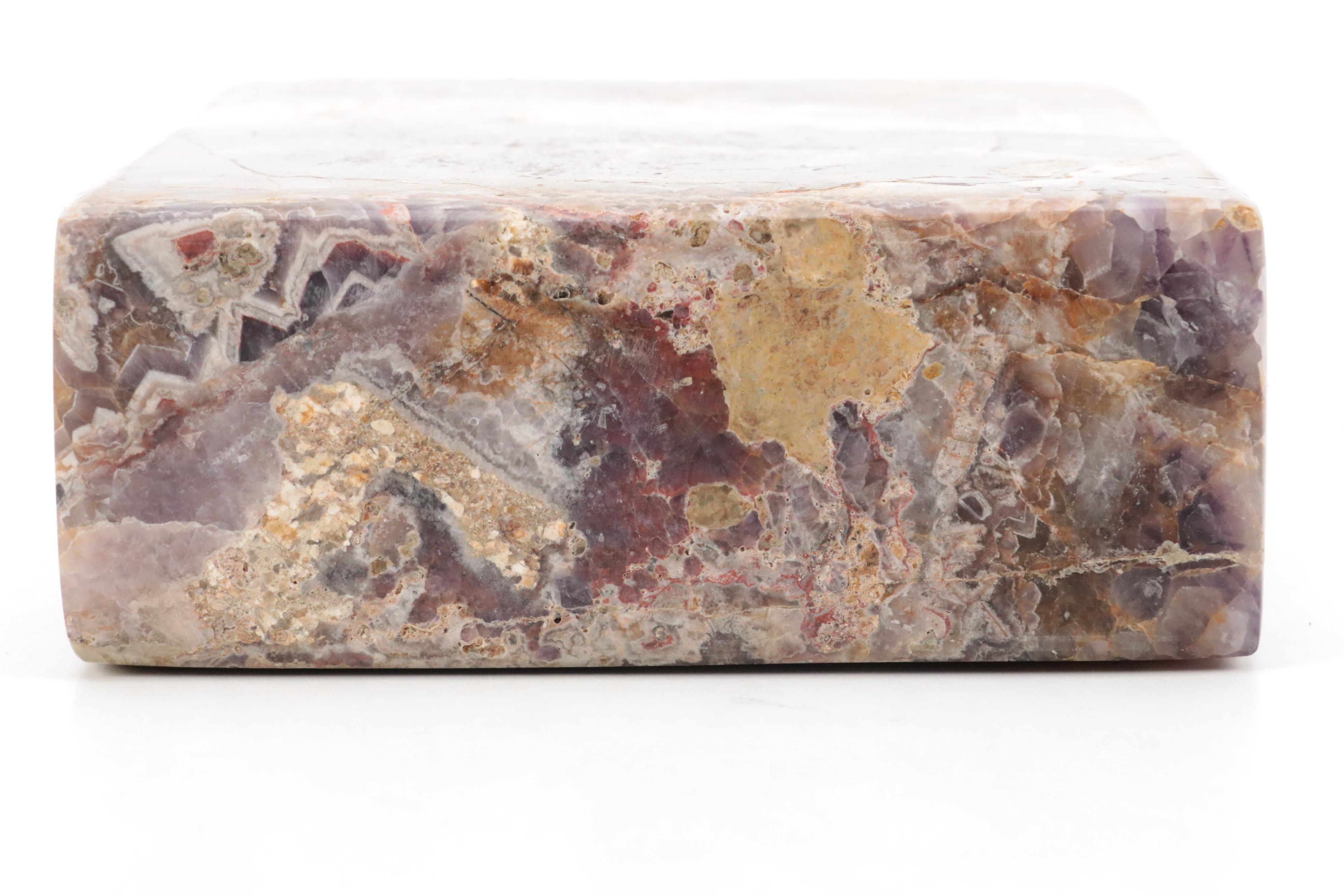 Cut and Polished Amethyst Slab