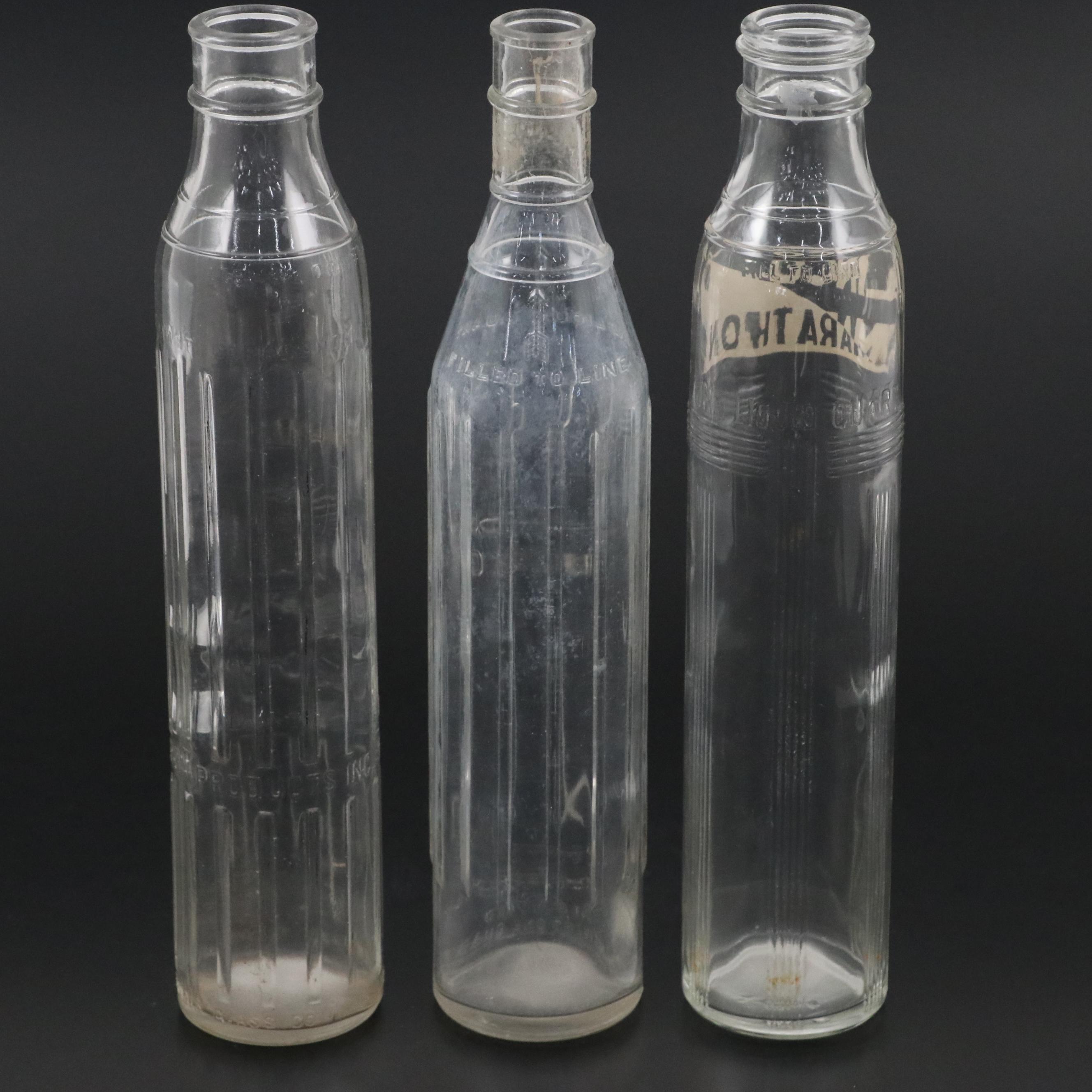 Shell-Penn, U-Neek and Linco Marathon Glass Oil Bottles, Early to Mid-20th C.