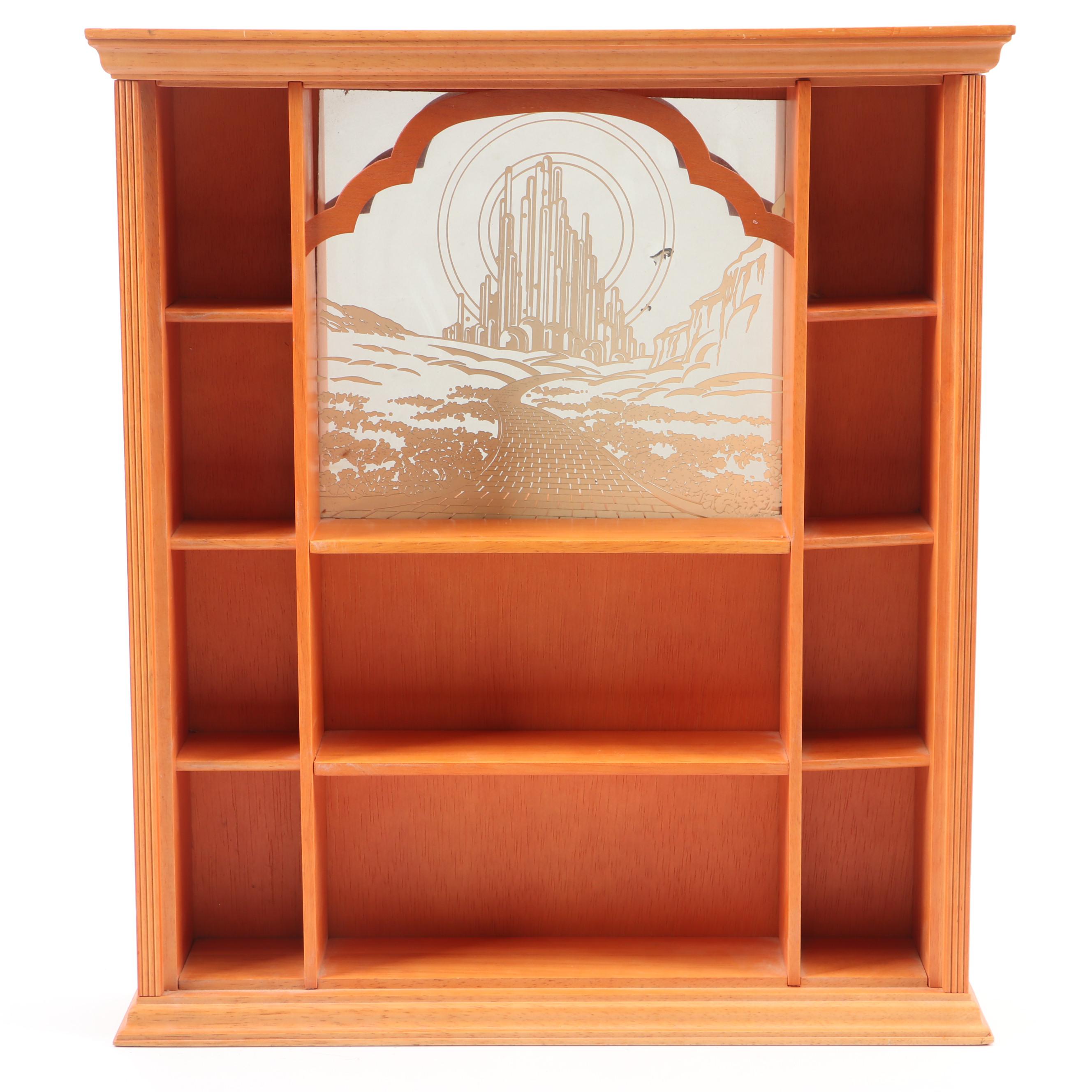 "Wizard of Oz" Figurines and Display Cabinet including "Tin Man" and "Auntie Em"