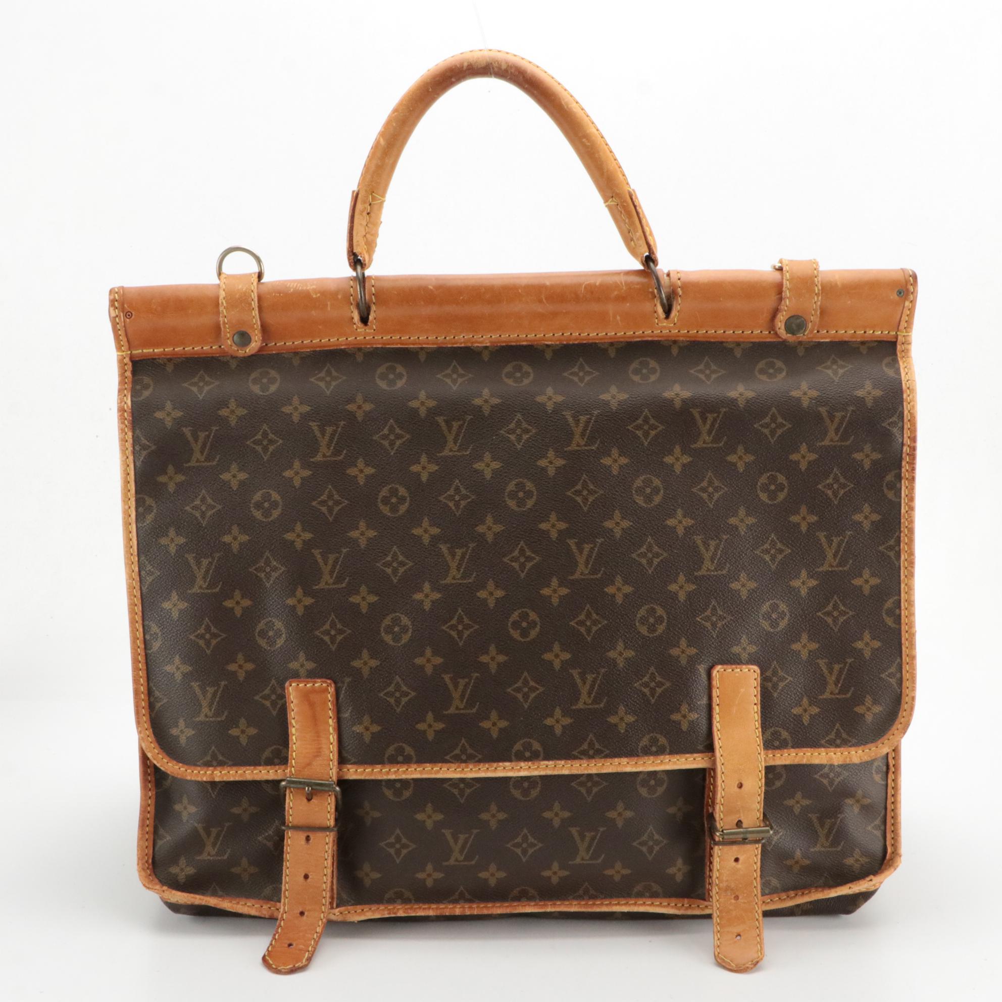Louis Vuitton Sac Kleber Travel Bag in Monogram Canvas and Vachetta Leather