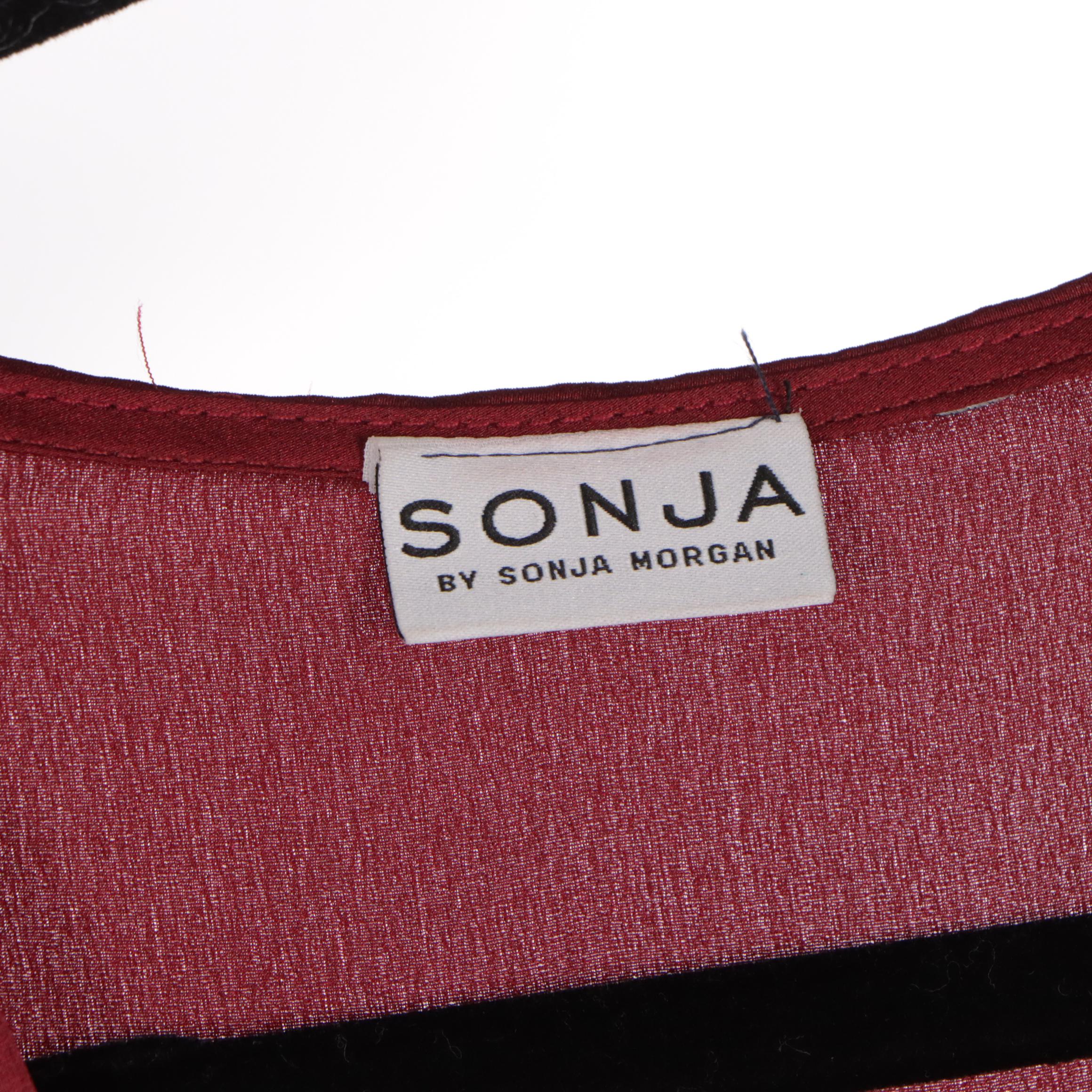 Sonja by Sonja Morgan Ruffled Wrap Dresses in Polyester Satin