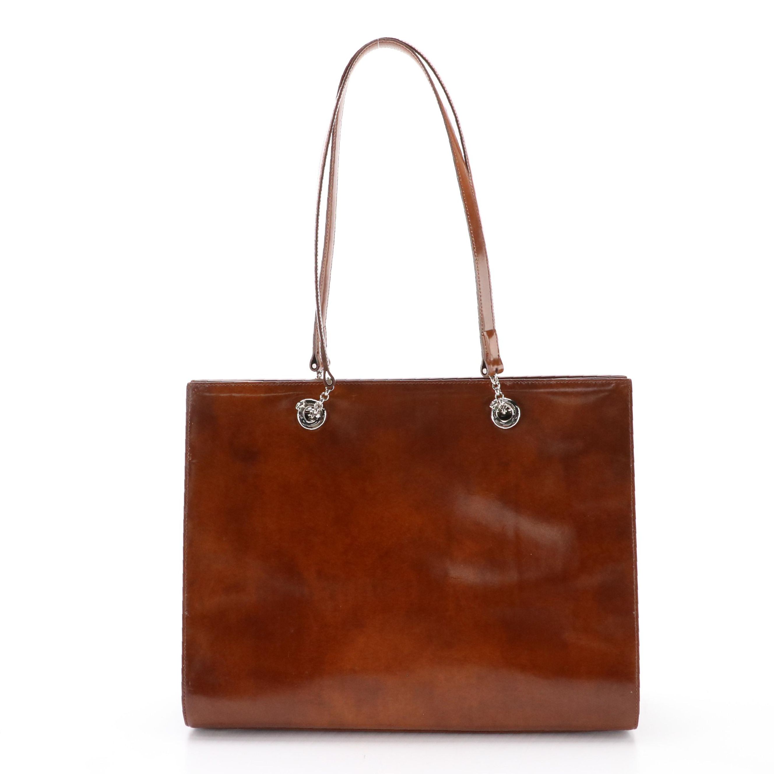 Cartier Panthère Shoulder Tote Bag in Cognac Patent Leather