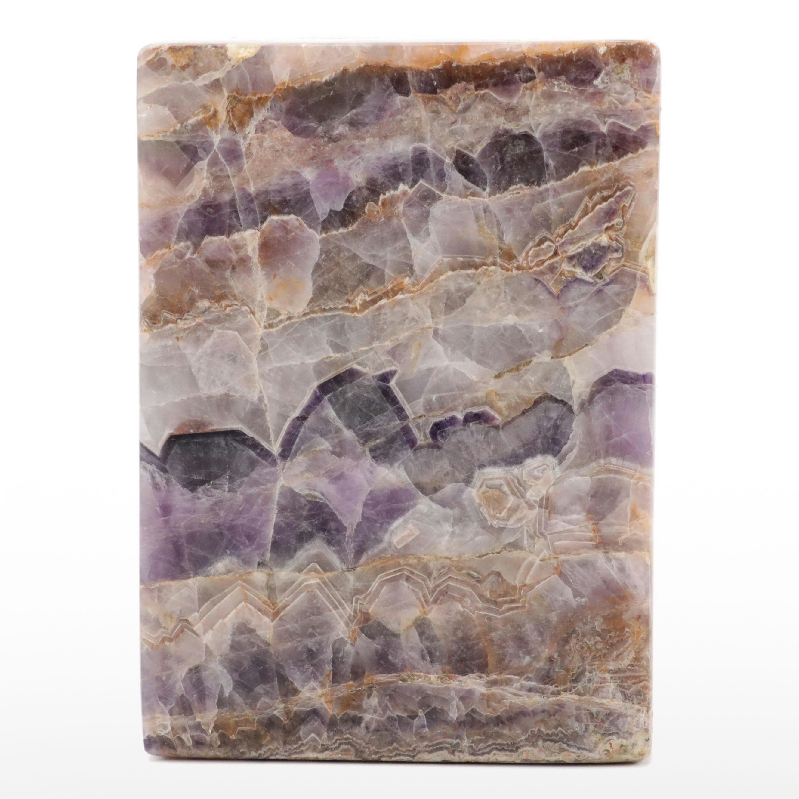Cut and Polished Amethyst Slab