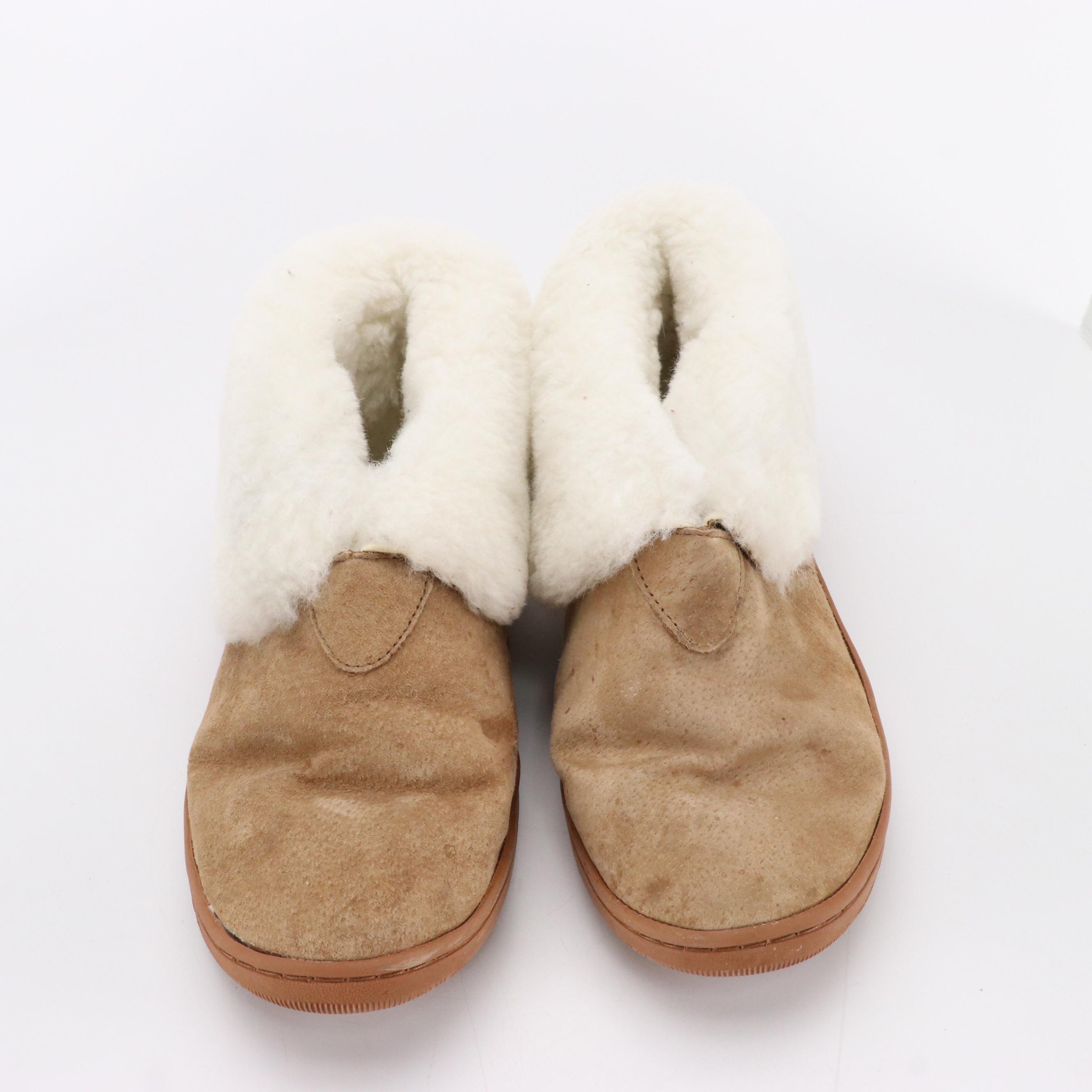 Hammacher Schlemmer Australian Sheepskin Indoor/Outdoor Booties