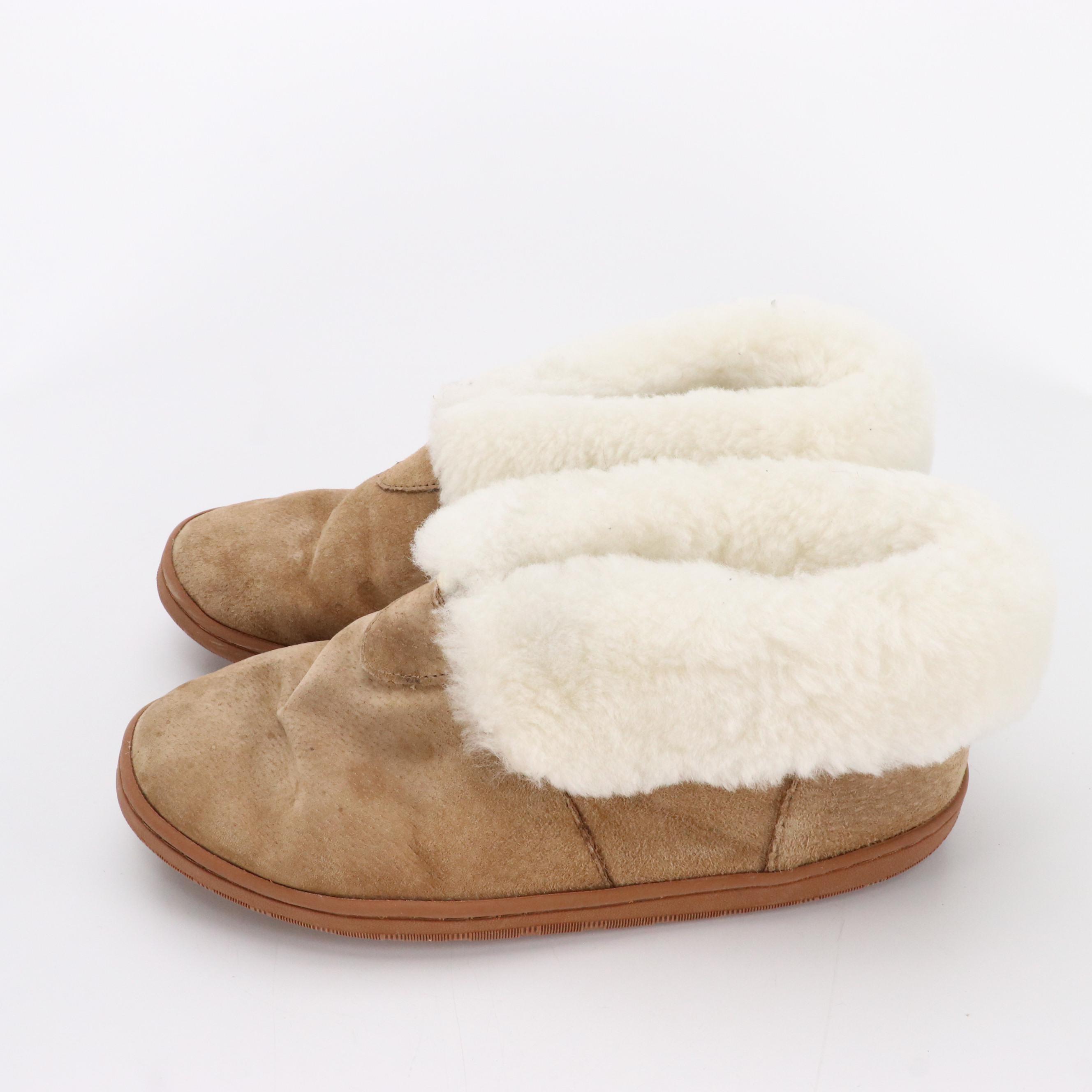 Hammacher Schlemmer Australian Sheepskin Indoor/Outdoor Booties