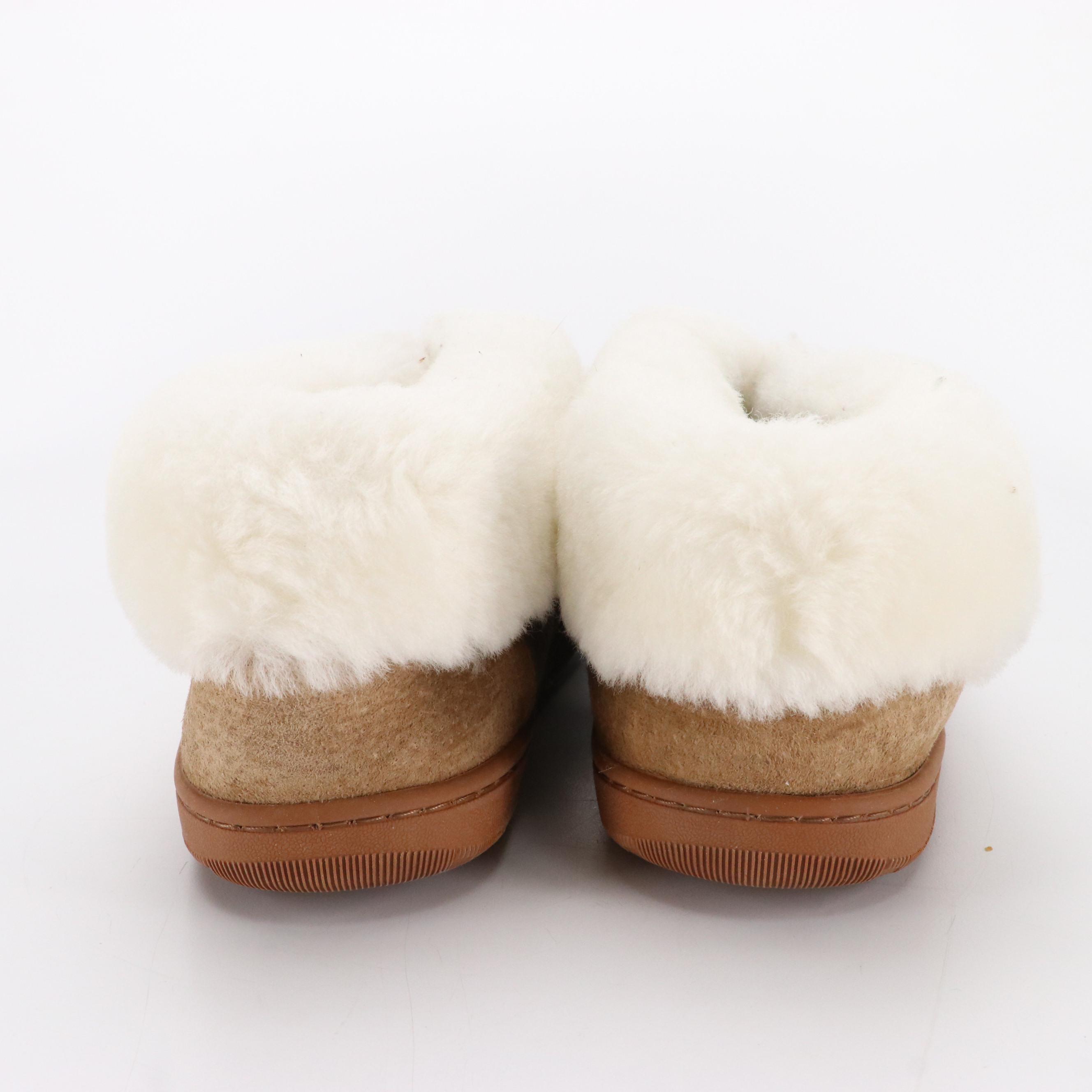 Hammacher Schlemmer Australian Sheepskin Indoor/Outdoor Booties