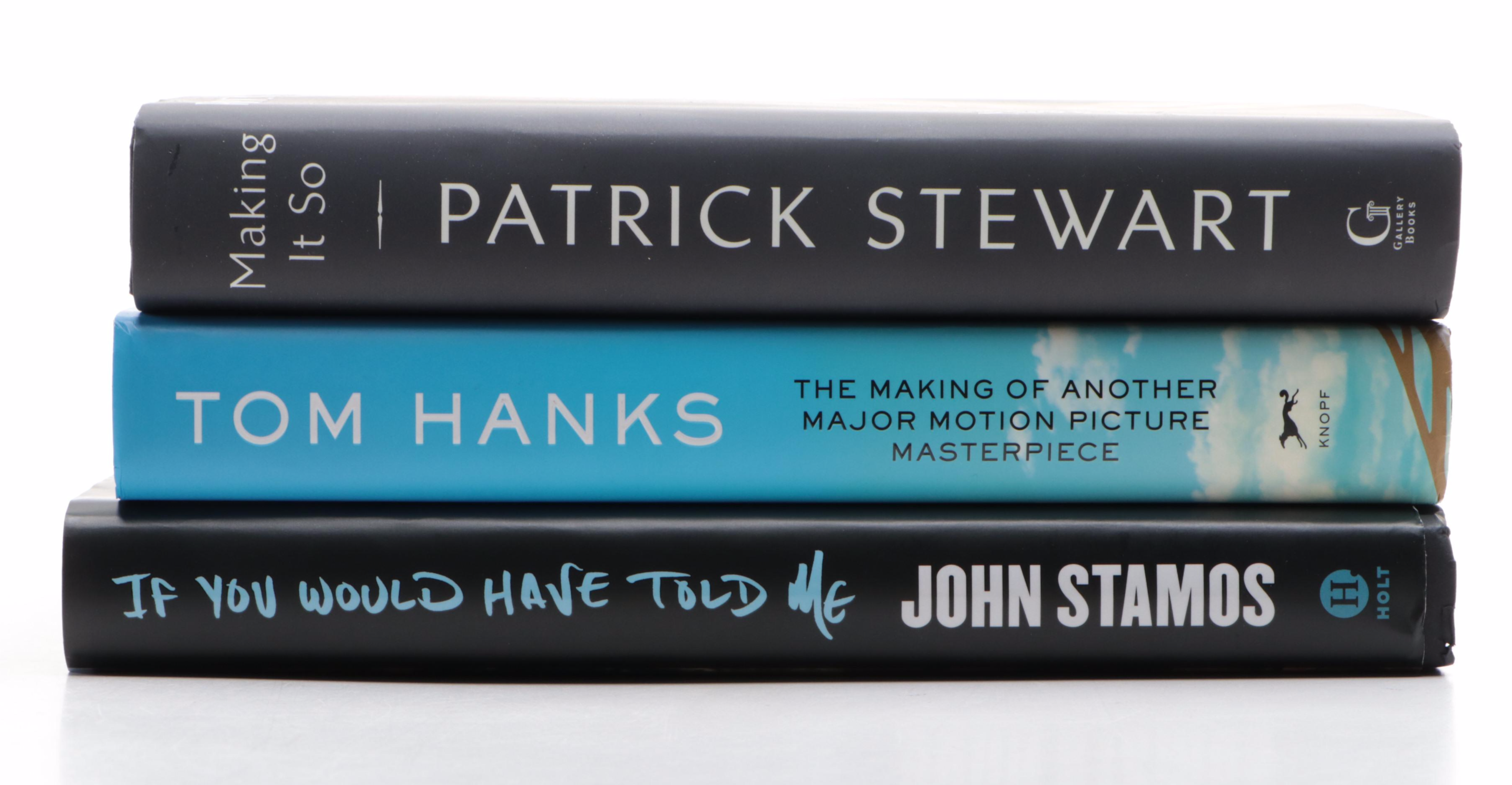 John Stamos, Tom Hanks, and Patrick Stewart Signed Books