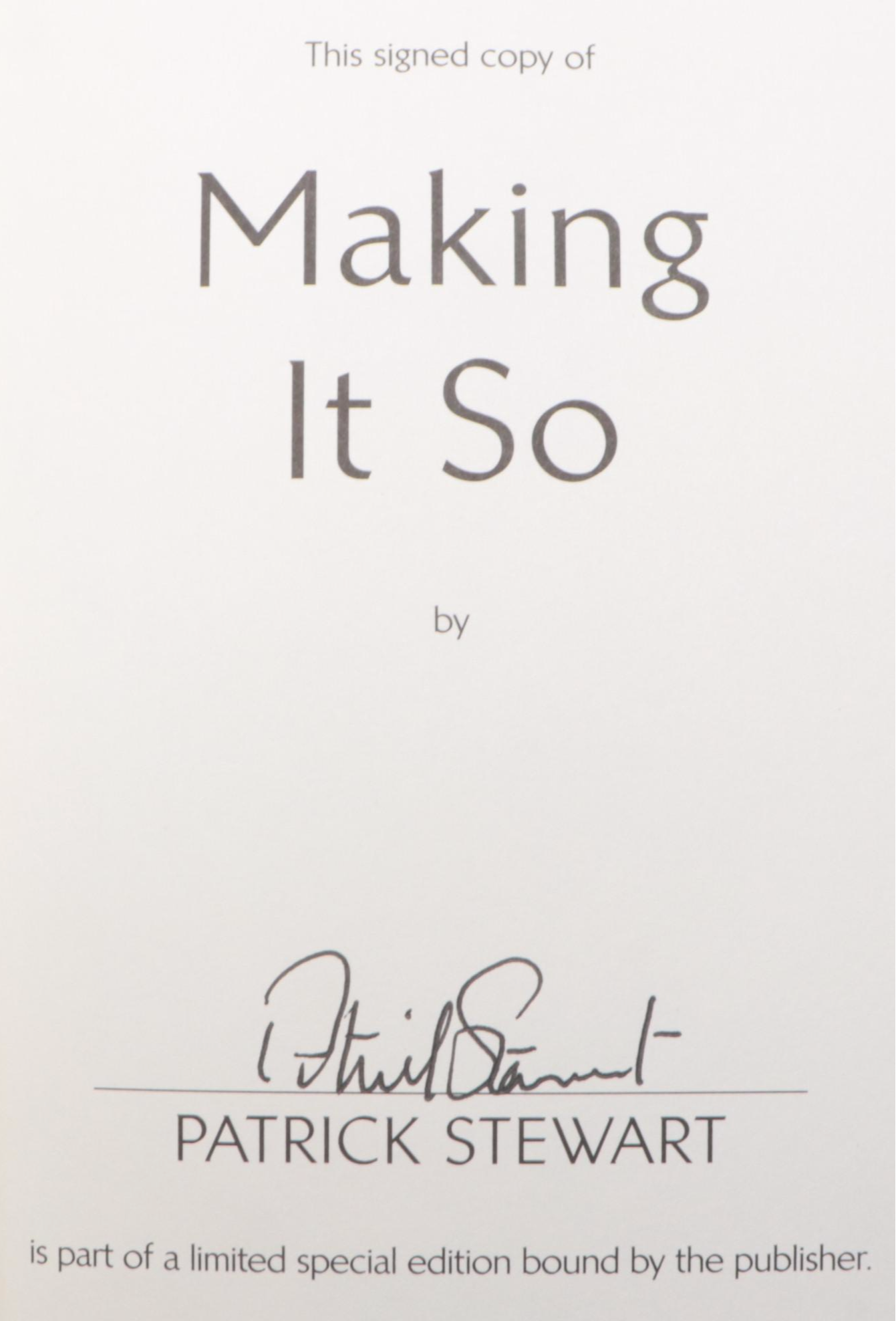 John Stamos, Tom Hanks, and Patrick Stewart Signed Books